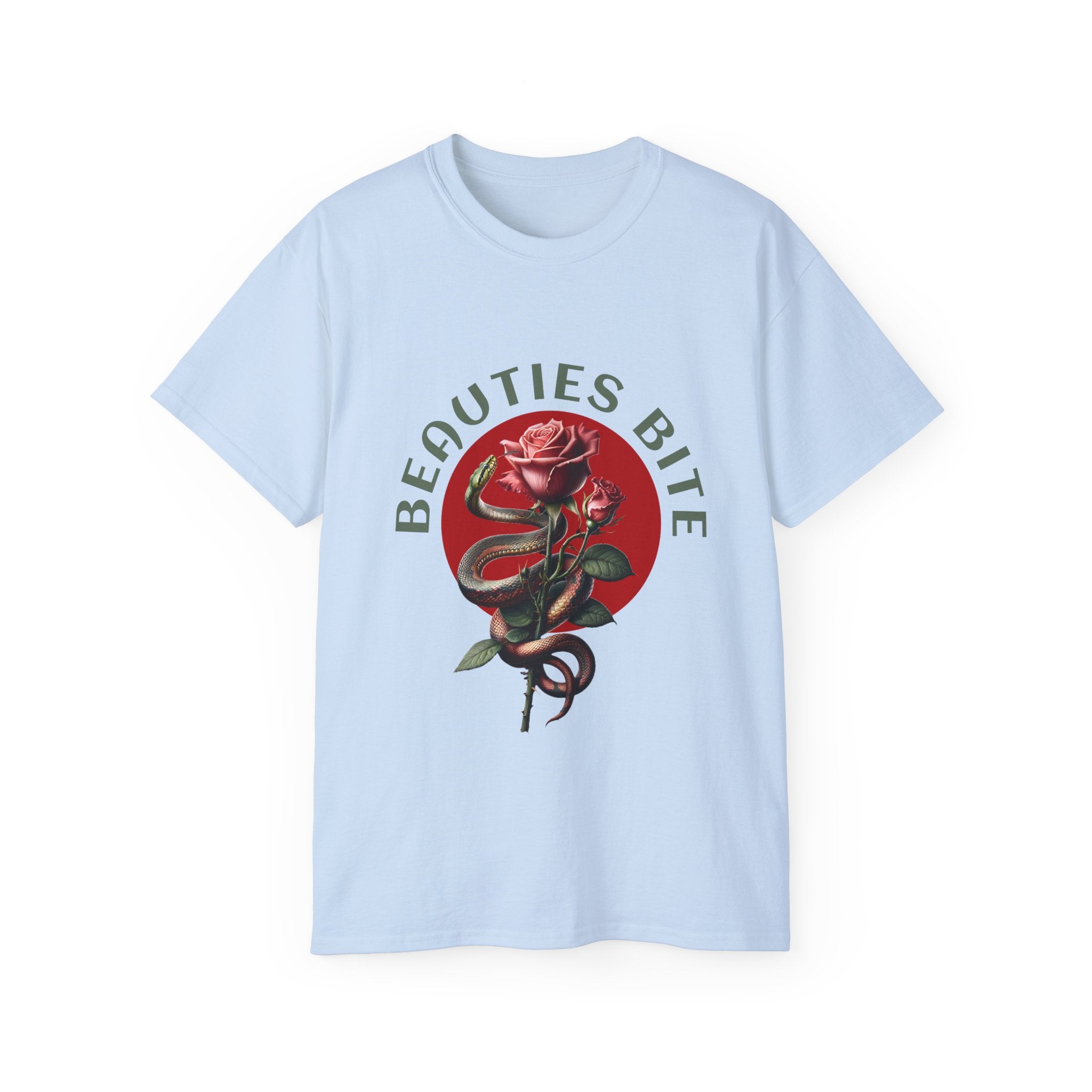 Beauties Bite - Unisex Cotton Tee (Front) - Damned Threads