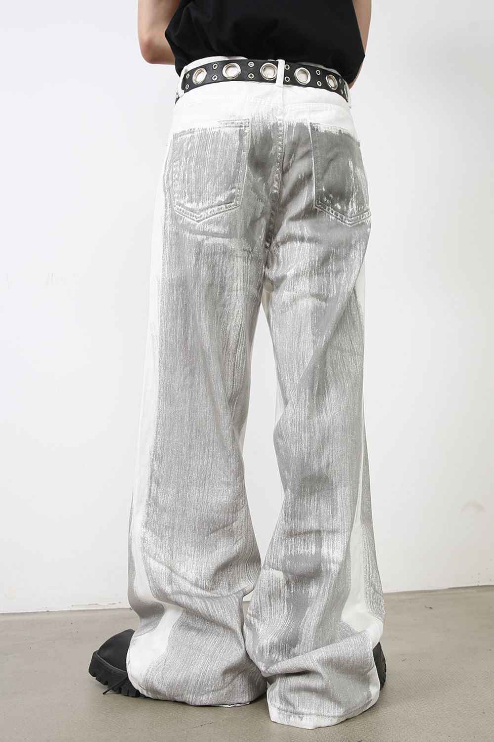 Men's Contrast Wide Leg Jeans - Damned Threads