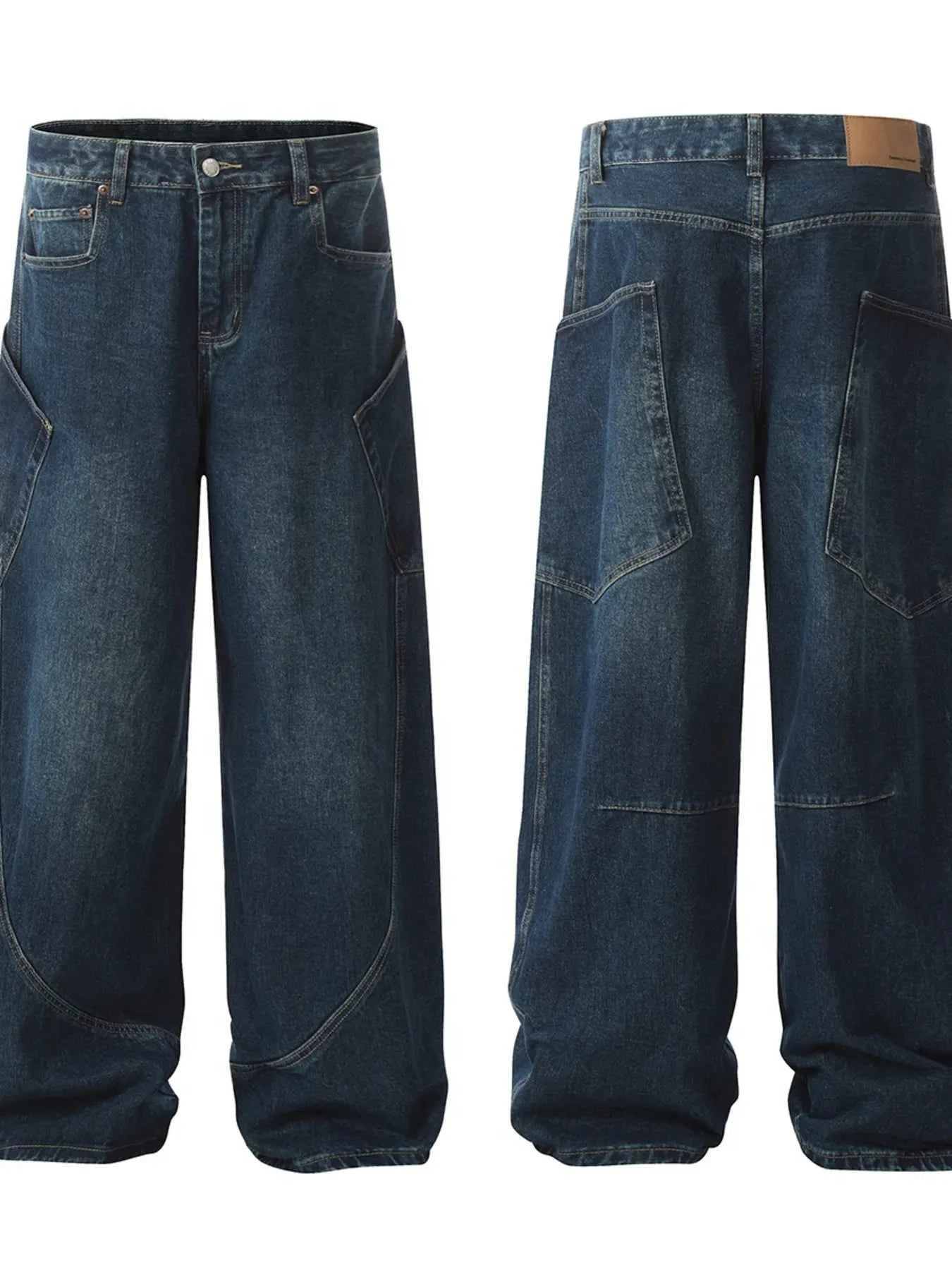 Men's Wide Leg Cargo Jeans