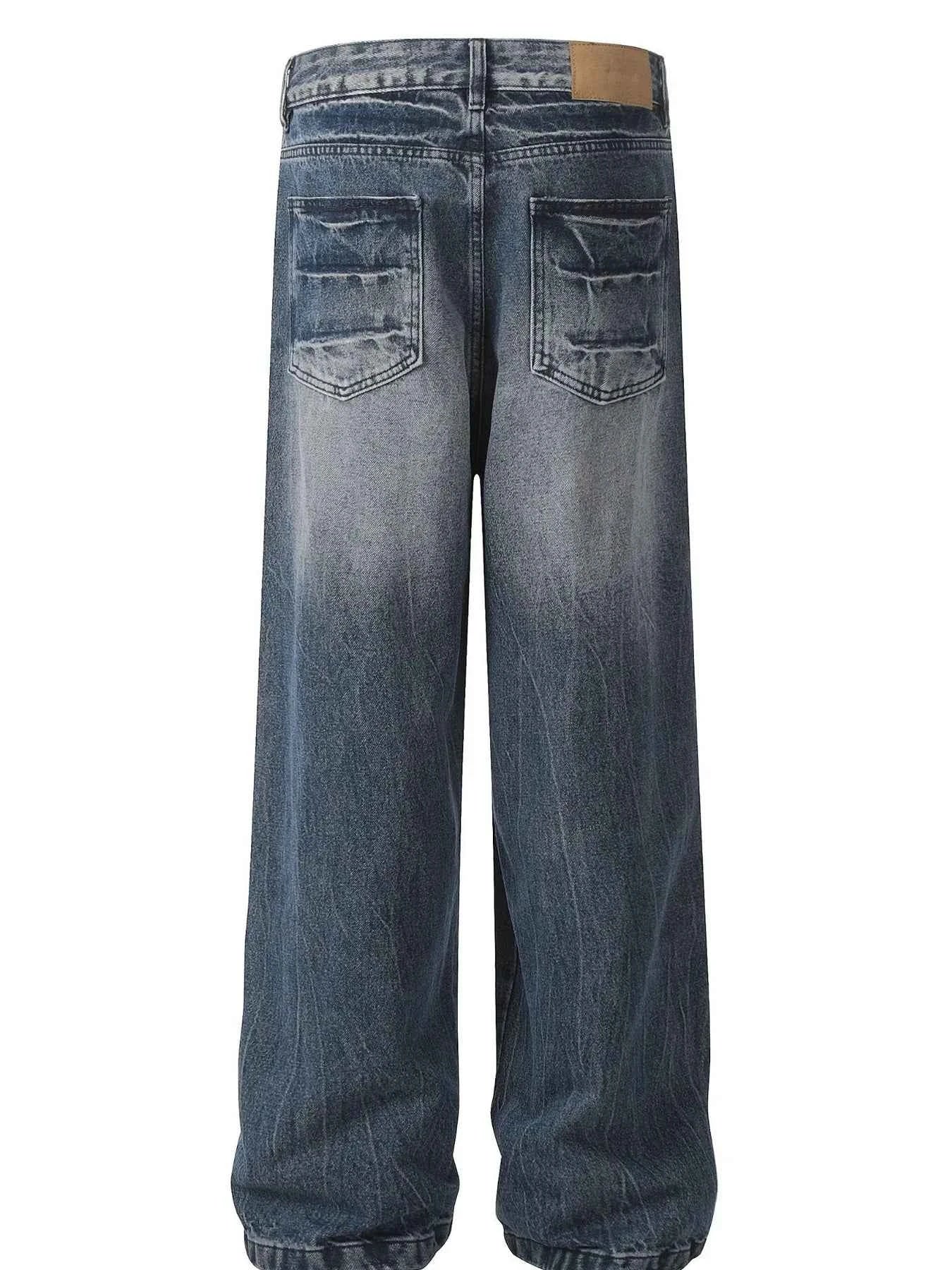Men's Loose Fit Vintage Wash Jeans