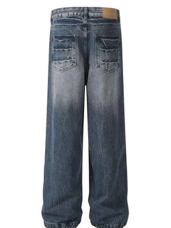 Men's Loose Fit Vintage Wash Jeans