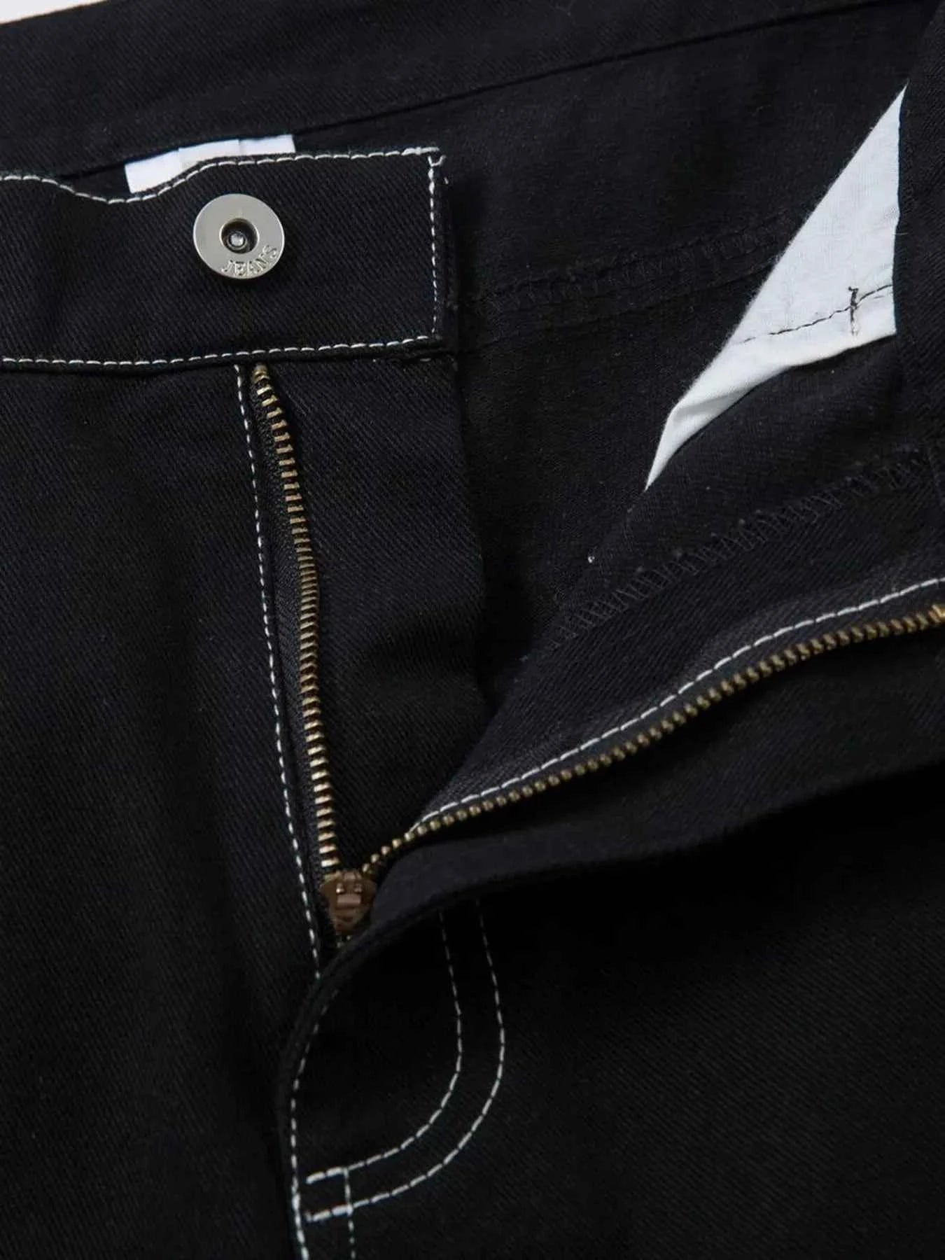 Men's Lightning Pattern Wide leg Jeans