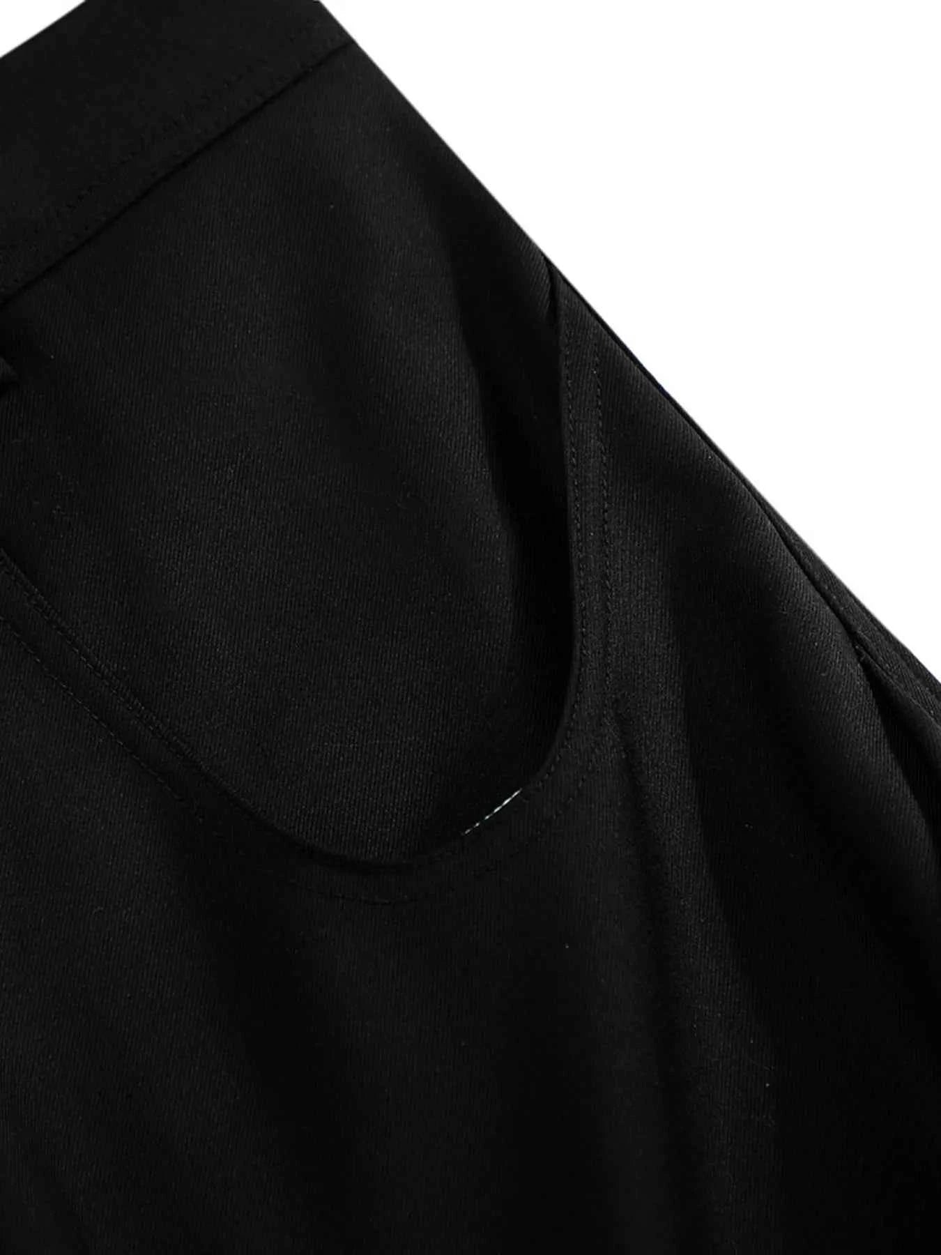 Men's Curved Pants with Relaxed Fit Design