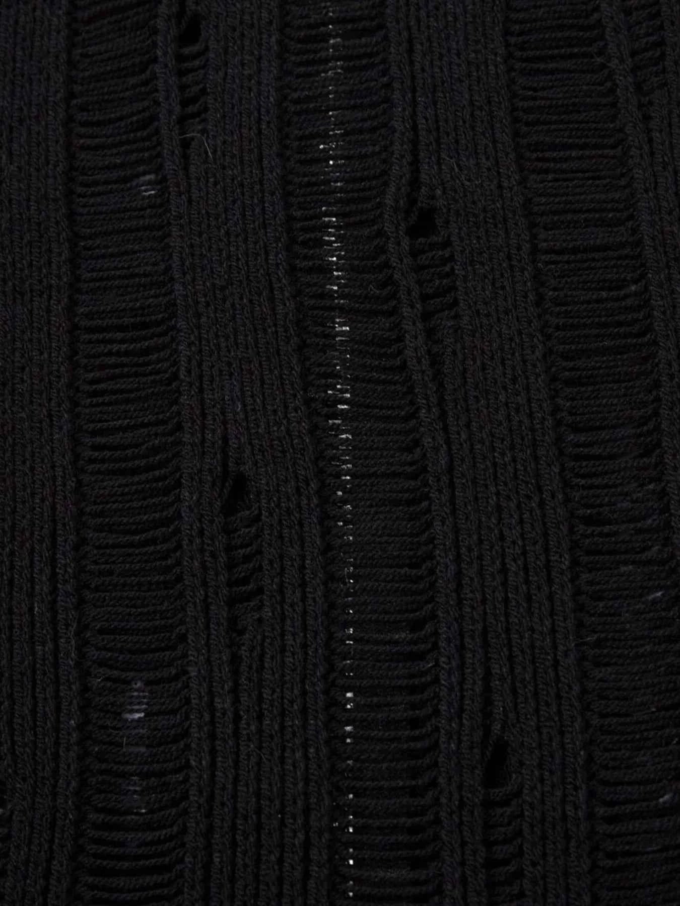 Men's Zip Up Openwork Cardigan