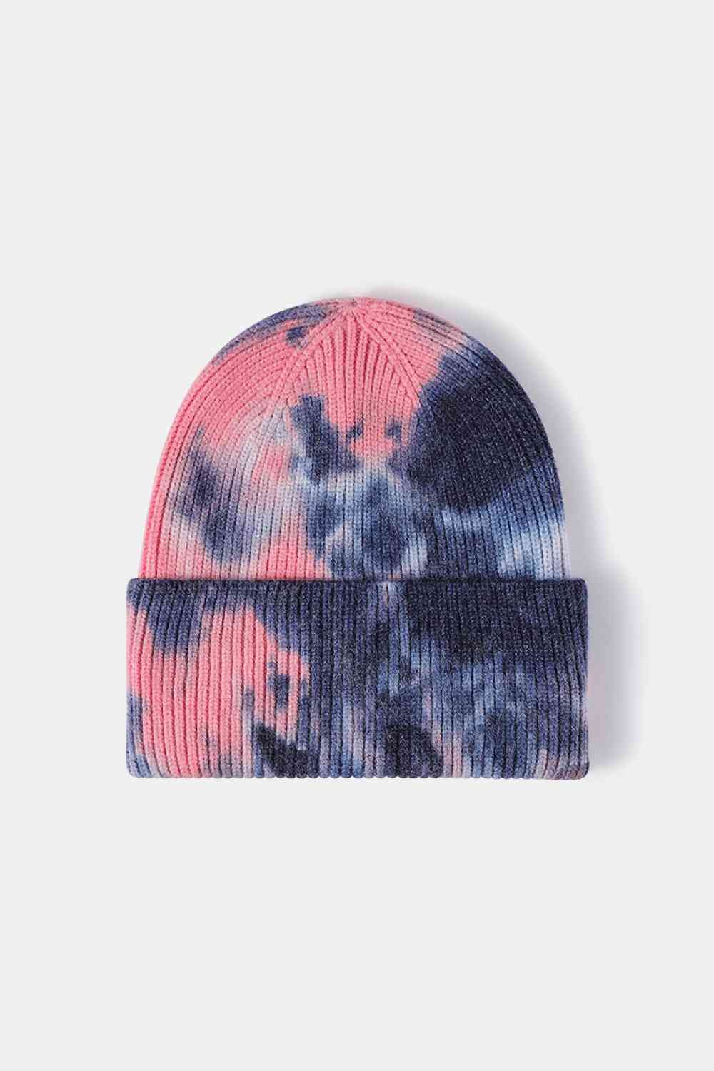 Tie-Dye Cuffed Rib-Knit Beanie Hat - Damned Threads