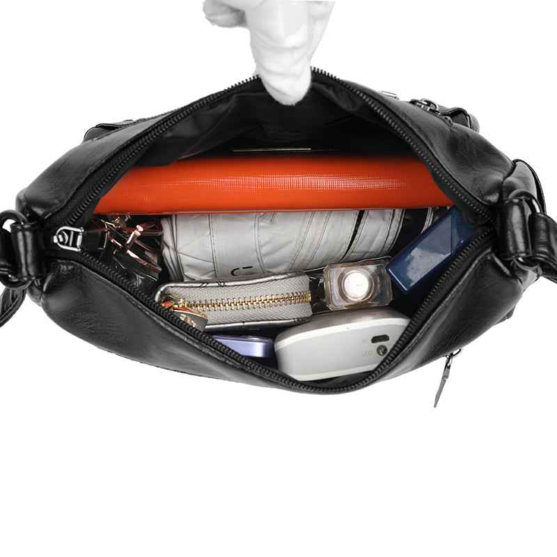 PU Leather Multi-Pockets Crossbody Bag - Damned Threads