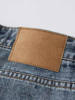 Men's Wash Wide Leg High-Rise Jeans