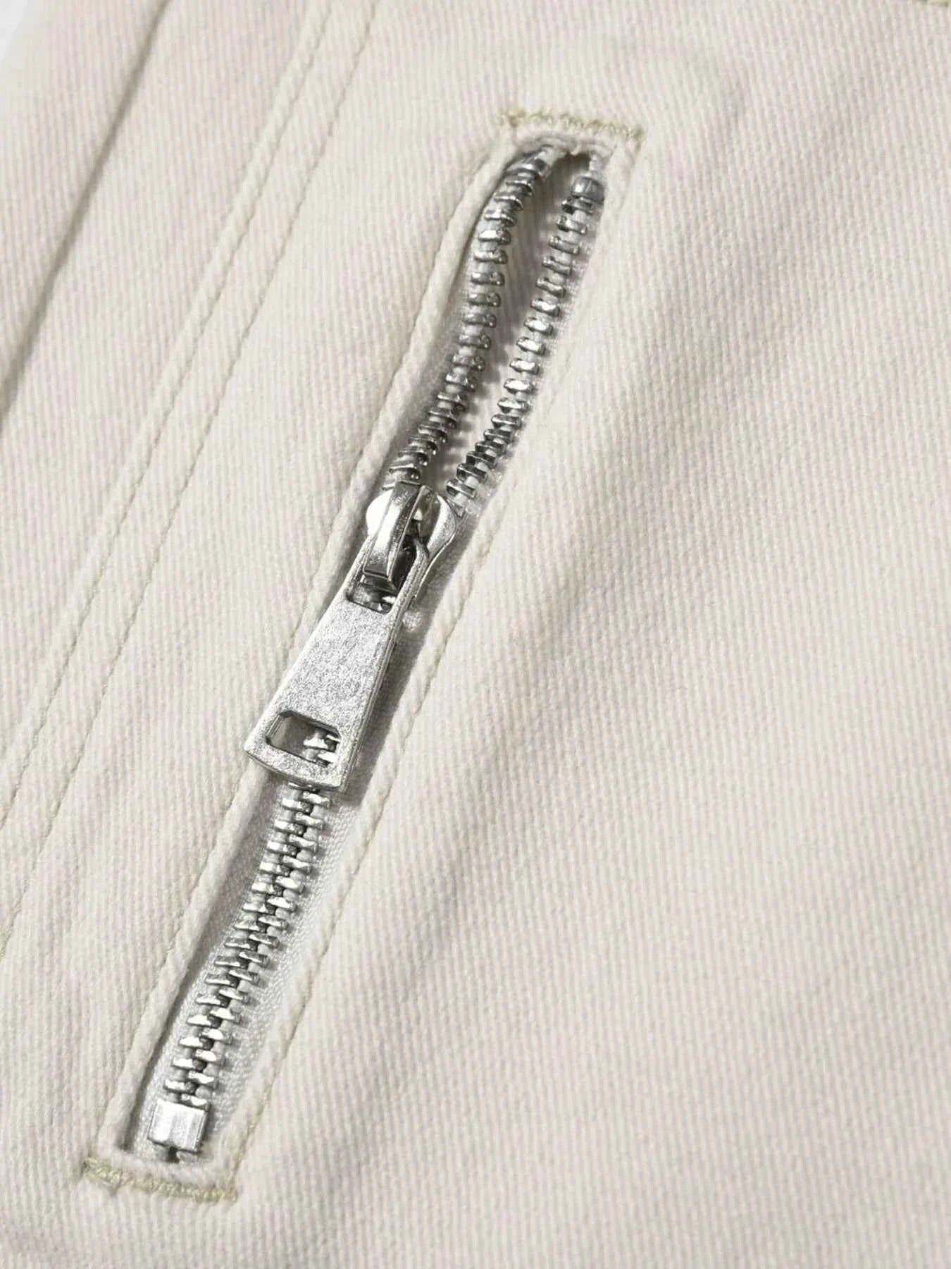 Men's Multi-Pocket Pants with Zipper Details