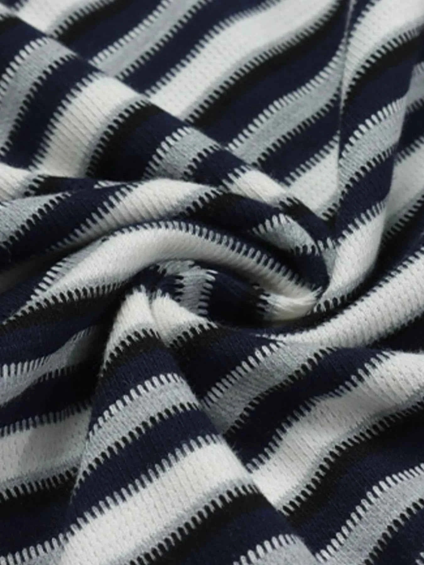 Men's Classic Striped Cotton Crew Neck T-Shirt