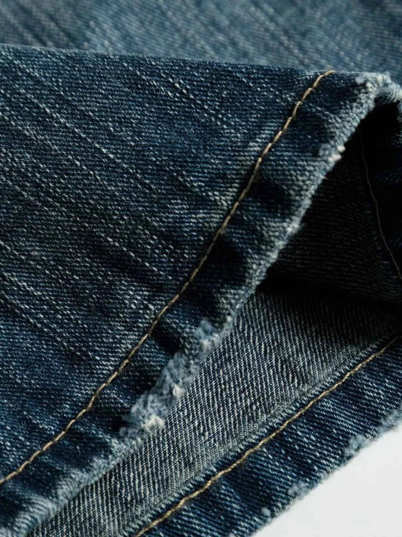 Men's Washed Wide Leg Jeans