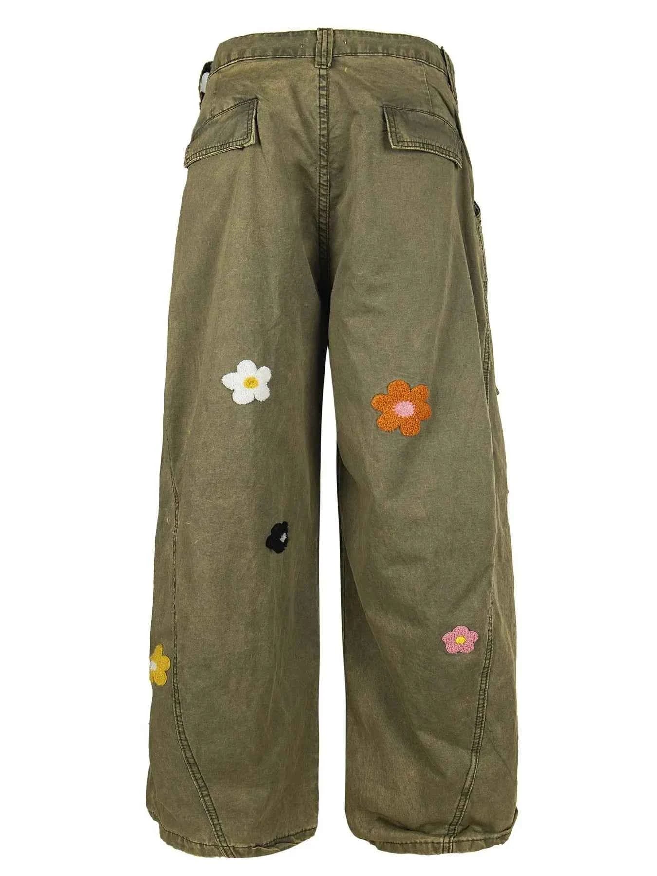 Men's Flower  Cargo Pants
