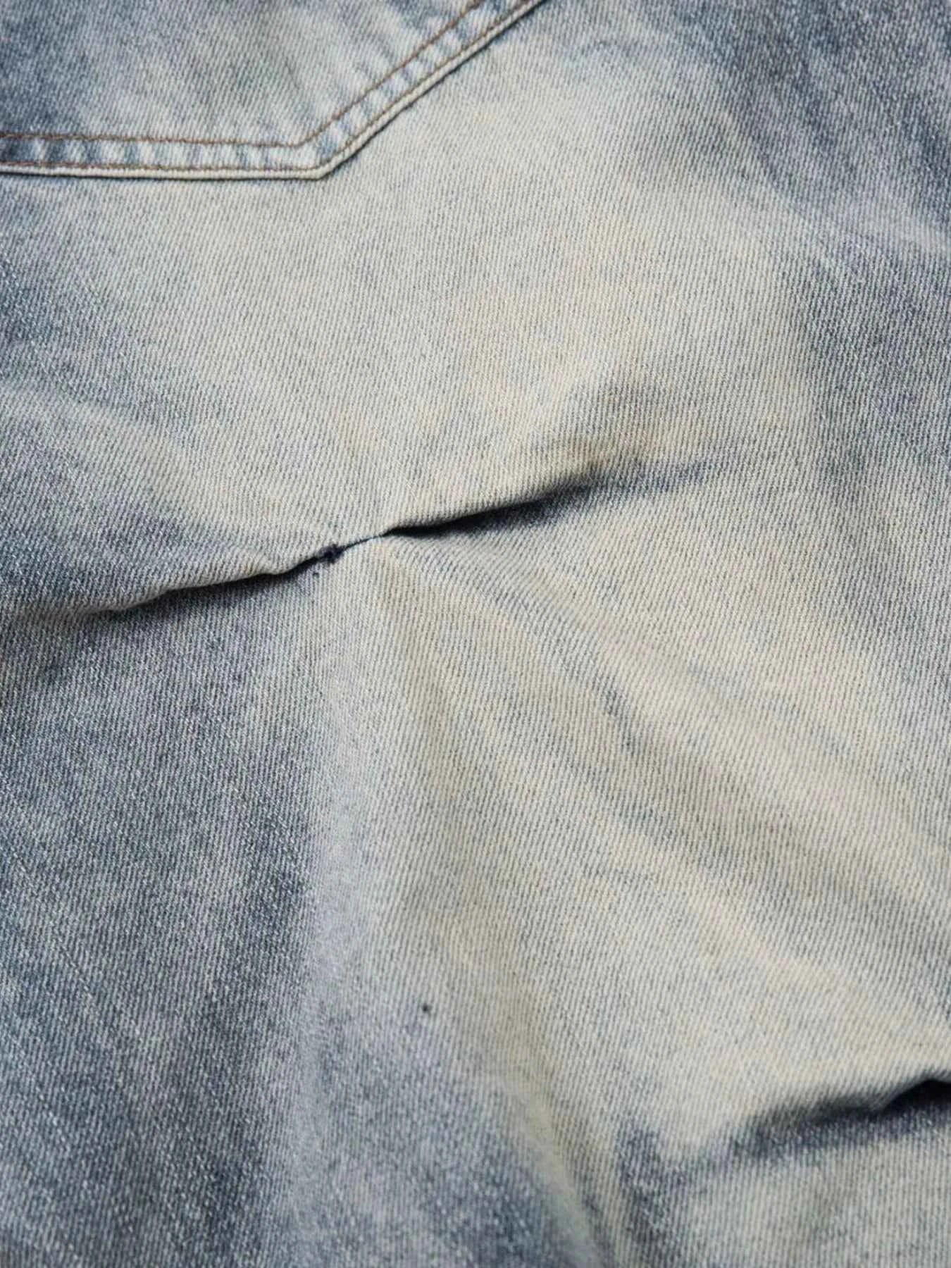 Men's Ruched Wide Leg Jeans