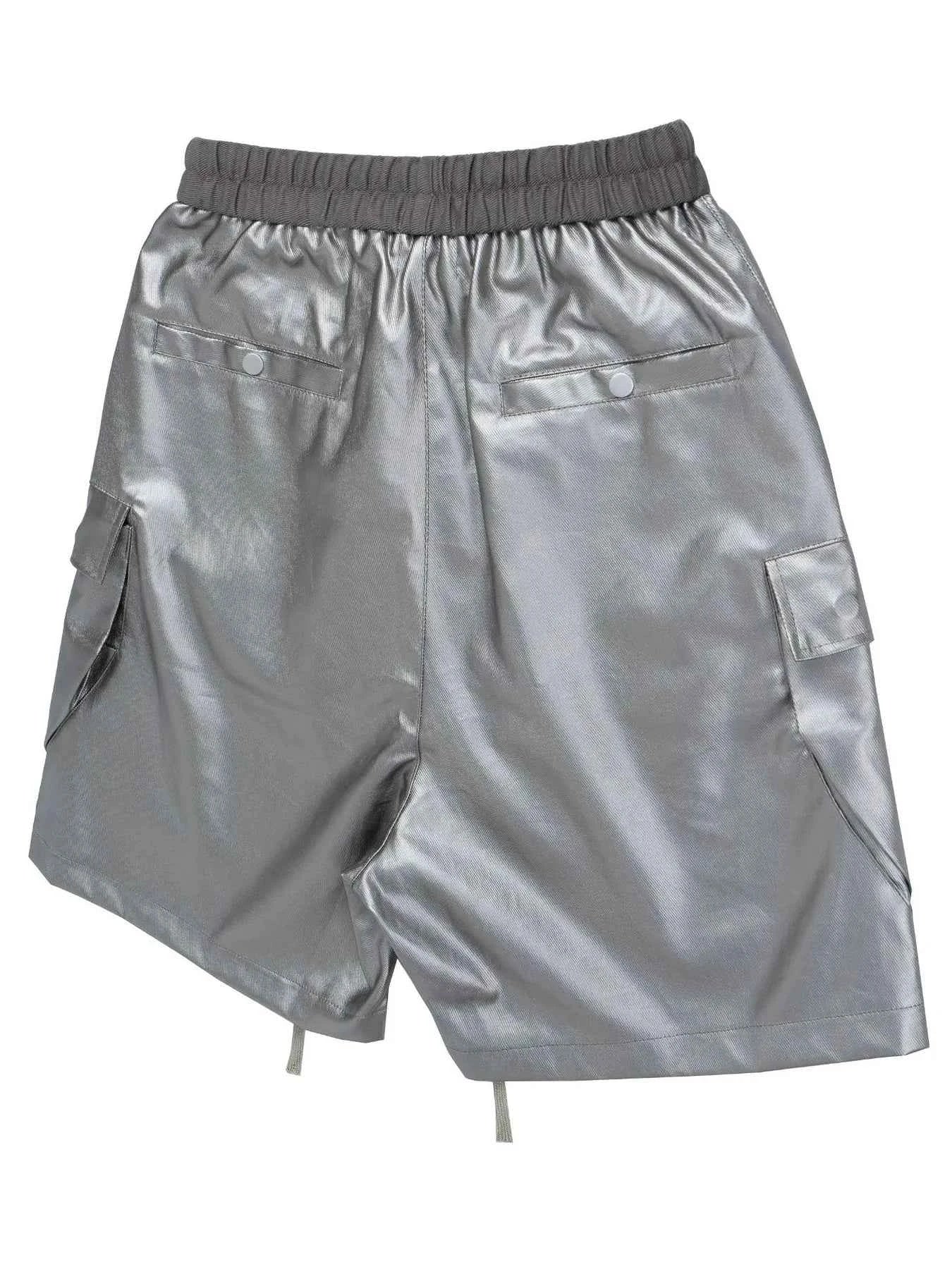 Men's Cargo Style Metallic Zipper Shorts