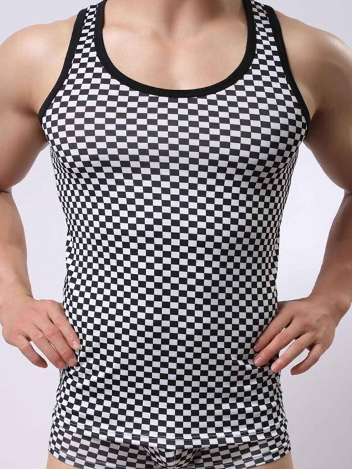Men's Chessboard Tank - Damned Threads