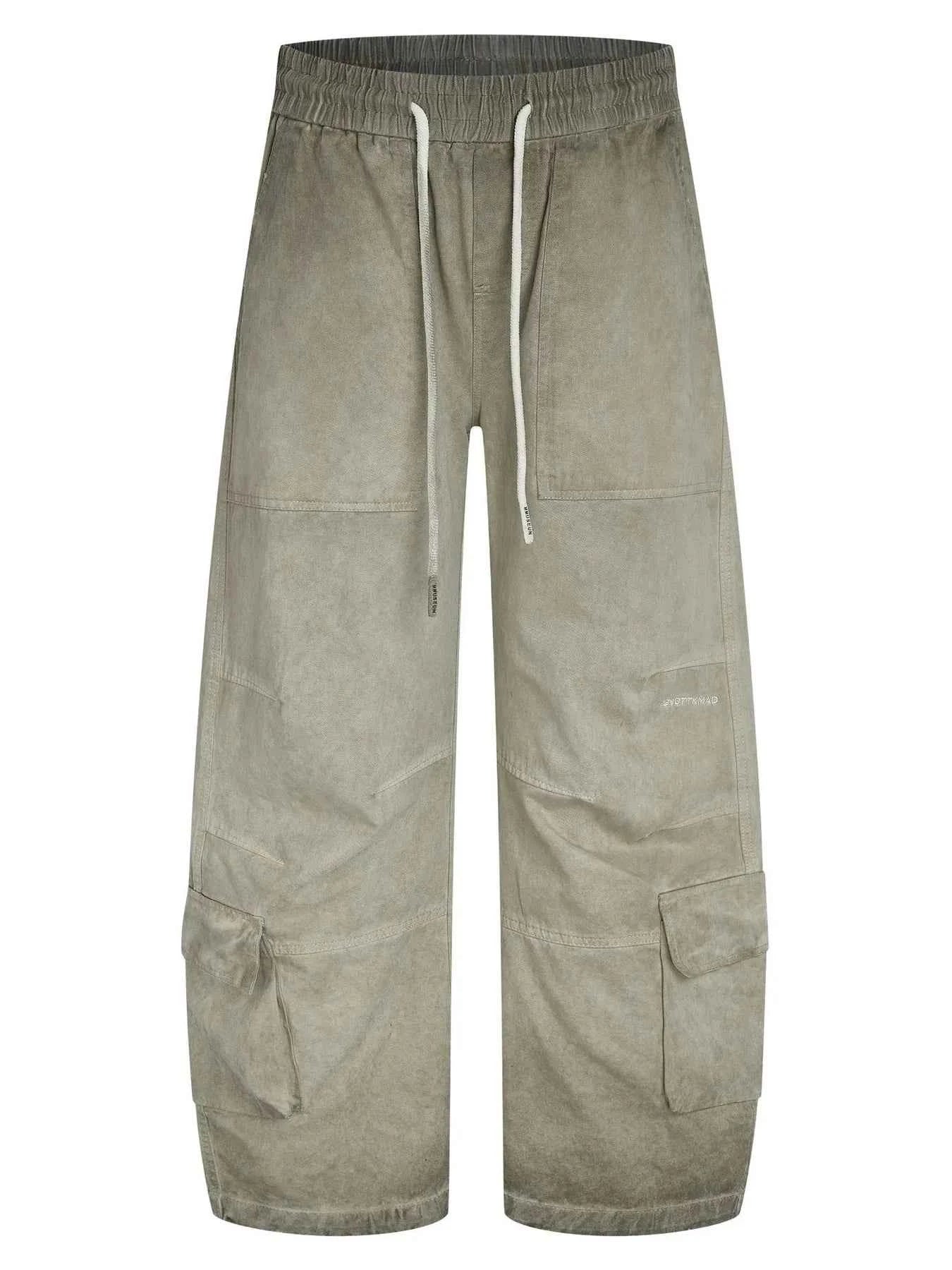 Men's Casual Loose Cargo Pants with Drawstring Waist