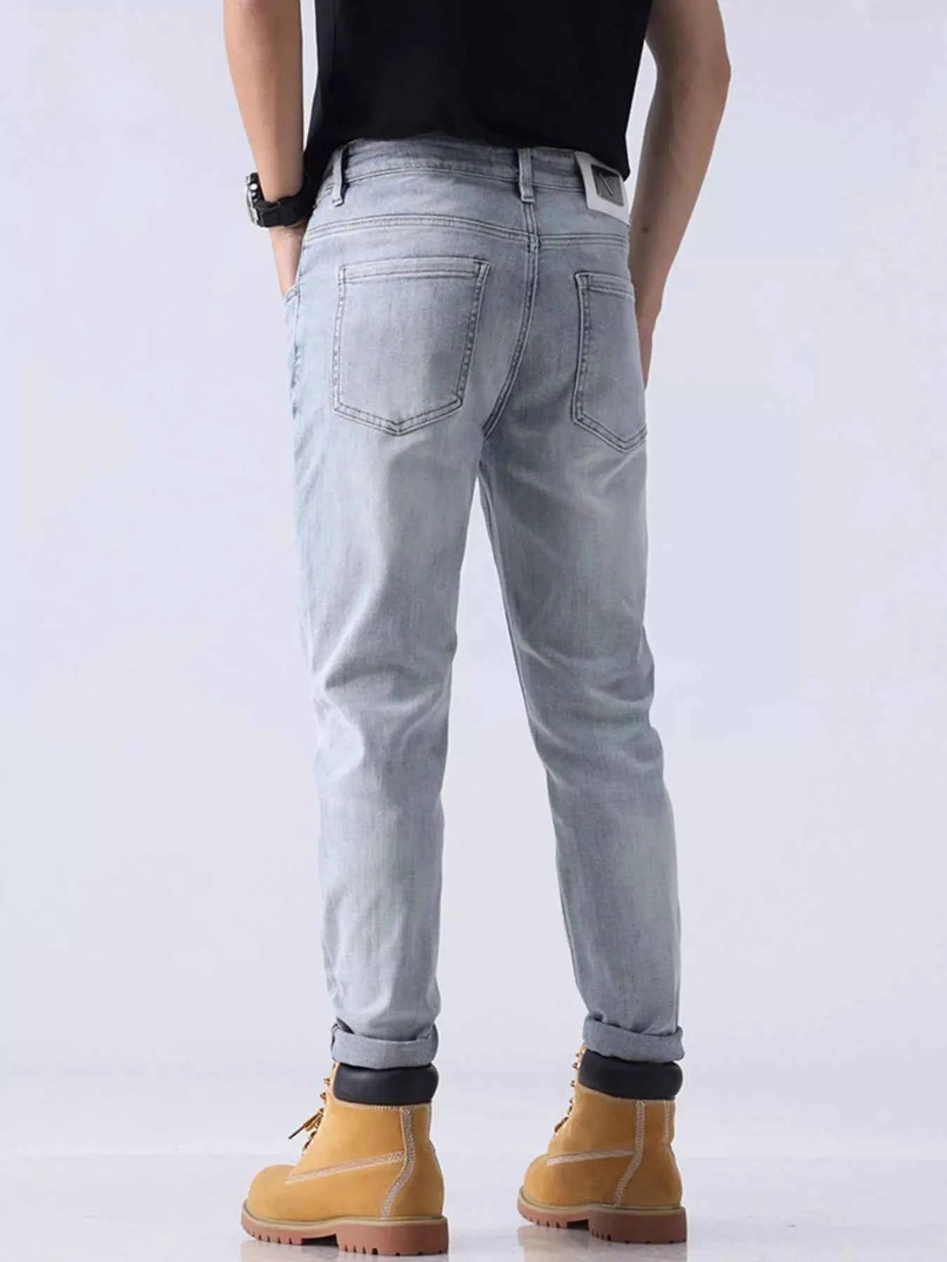 Men's Washed Slim Fit Jeans