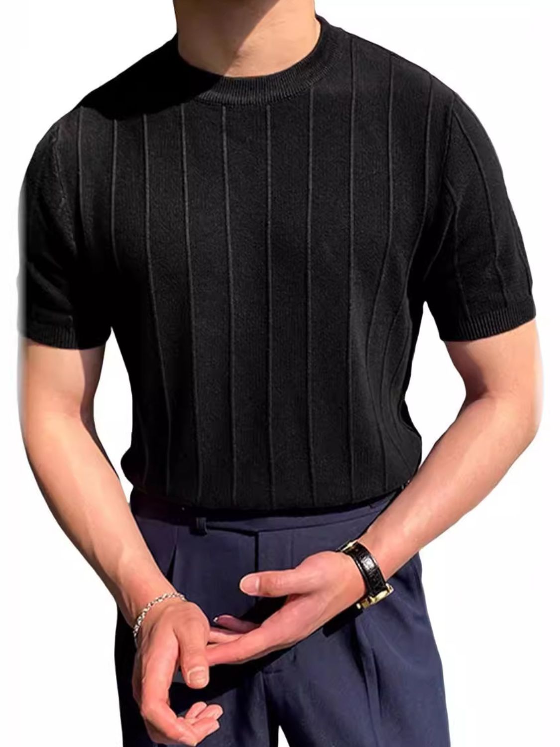 Men's Full Size Round Neck Short Sleeve T-Shirt Plus Size - Damned Threads