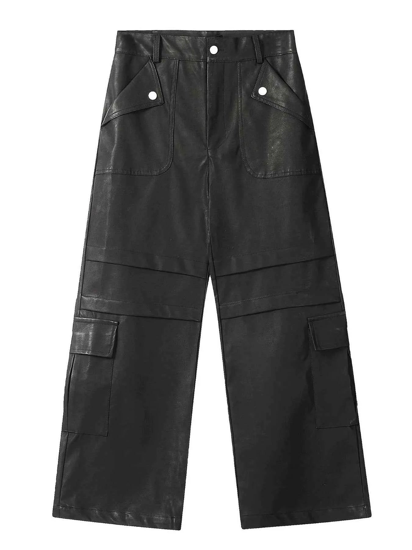 Men's Wide Leg Cargo Pants with Multiple Pockets