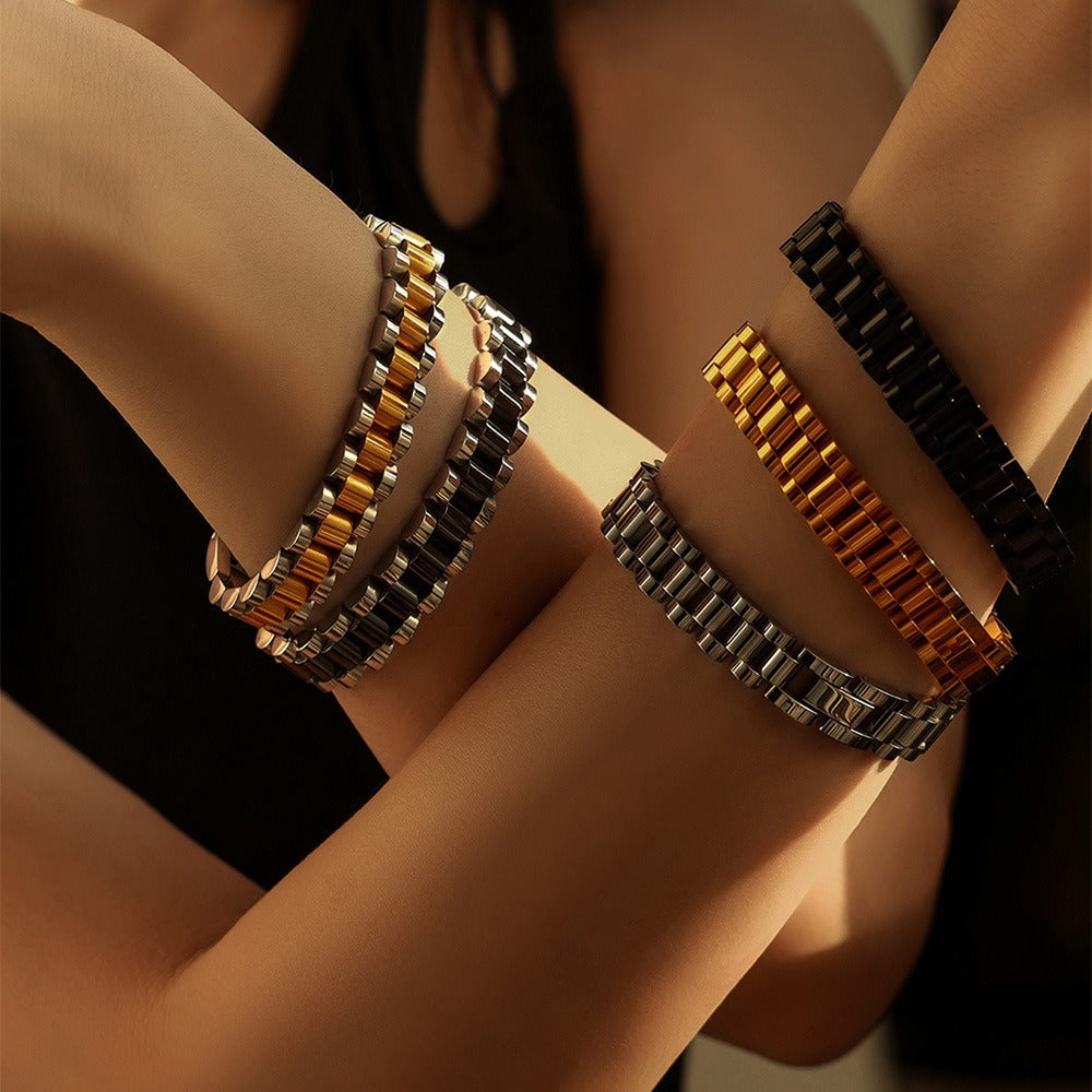 18K Gold-Plated Luxury Thick Chain Bracelet - Damned Threads