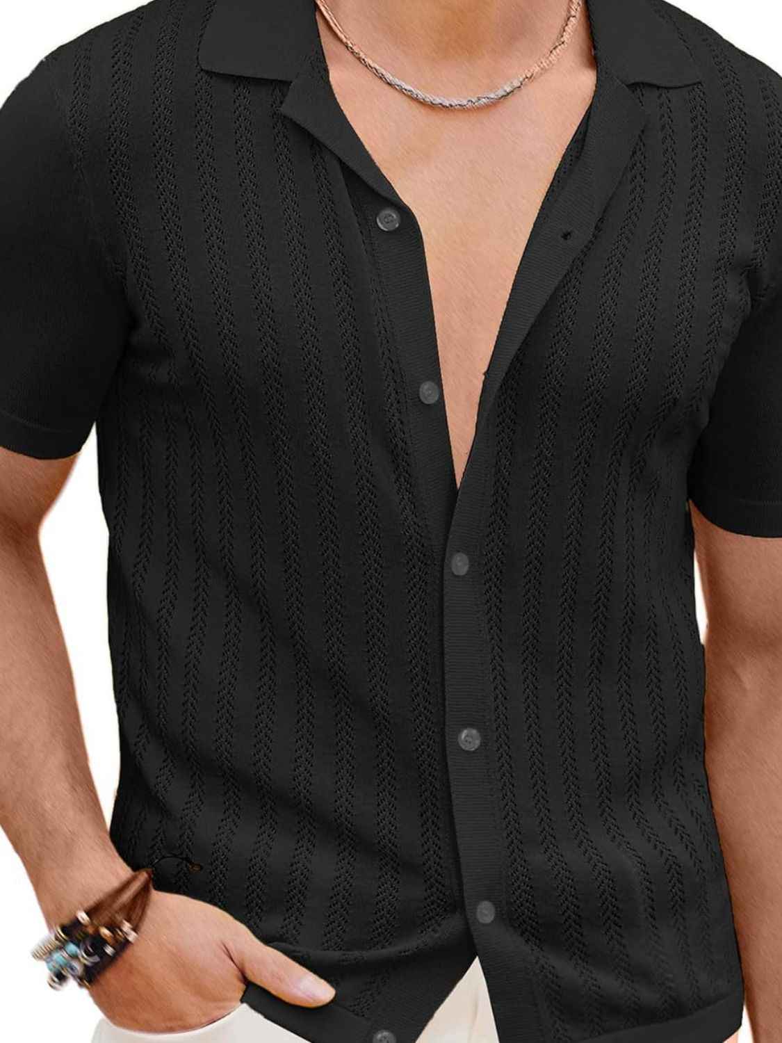 Men's Full Size Button Down Short Sleeve Shirt Plus Size - Damned Threads