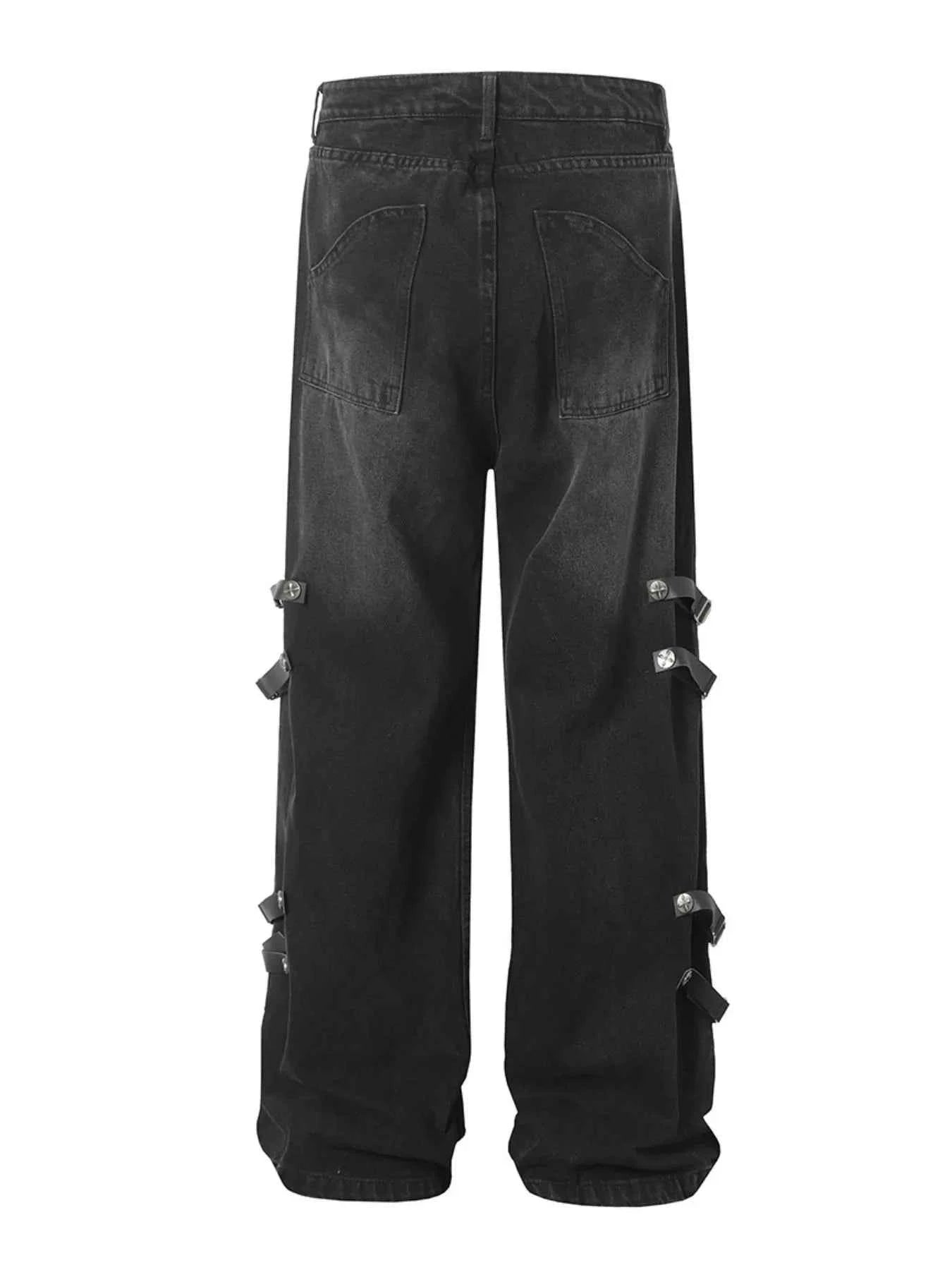 Men's Washed Jeans with Pockets