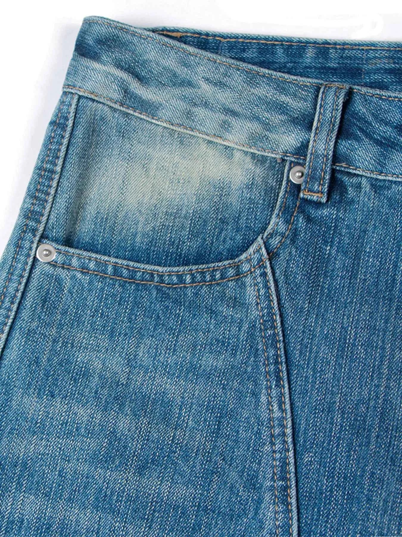 Men's Vintage Washed Curved Jeans