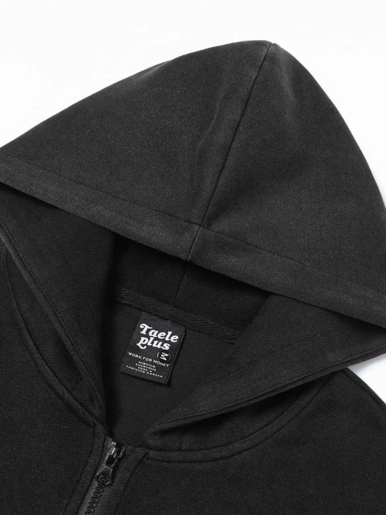Men's Solid Color Zip Up Hoodie