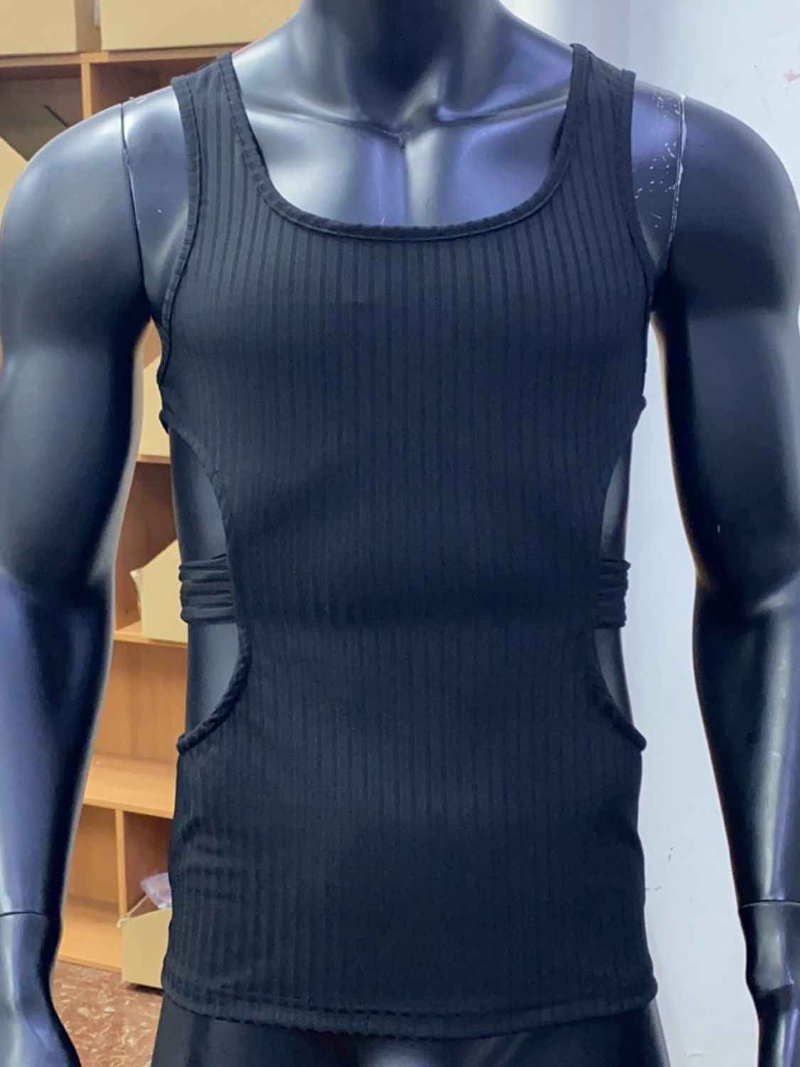 Men's Side Cutout Round Neck Tank - Damned Threads