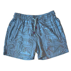 Blue Circuit Weekender 4 inch inseam Flash Reflective Shorts with Zippered Pockets