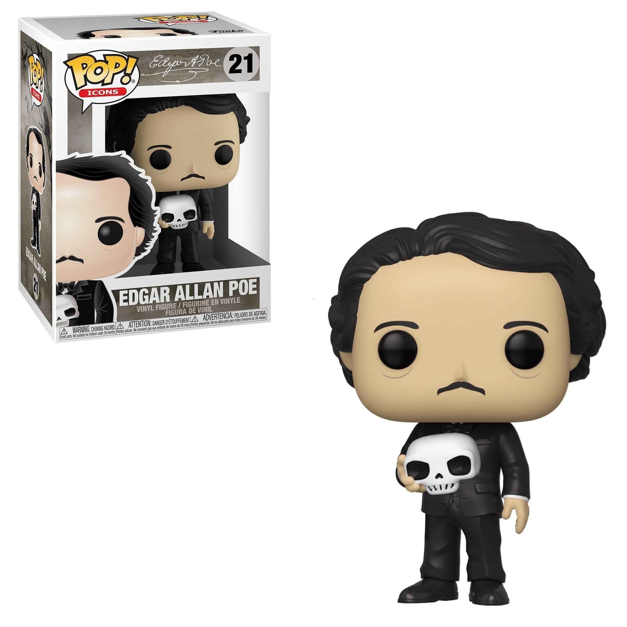 Pop! Icons:  Edgar Allan Poe (Skull) - Damned Threads