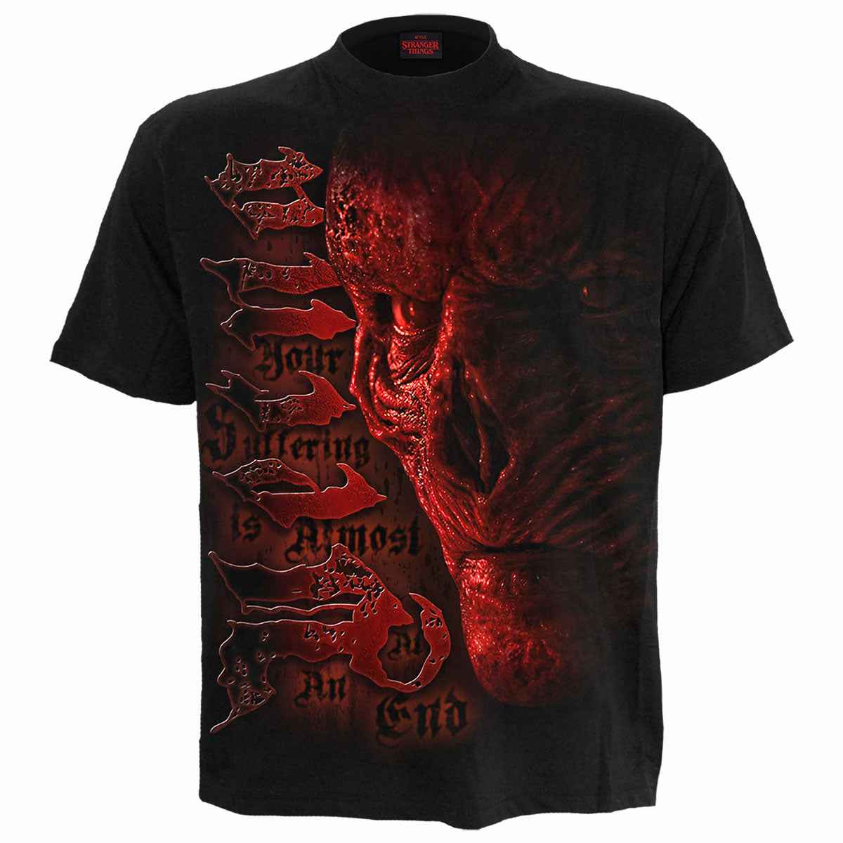 VECNA - SUFFER - Front Print T-Shirt Black - Damned Threads