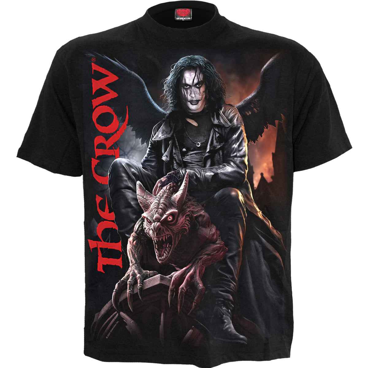 THE CROW - GARGOYLE - Front Print T-Shirt Black - Damned Threads