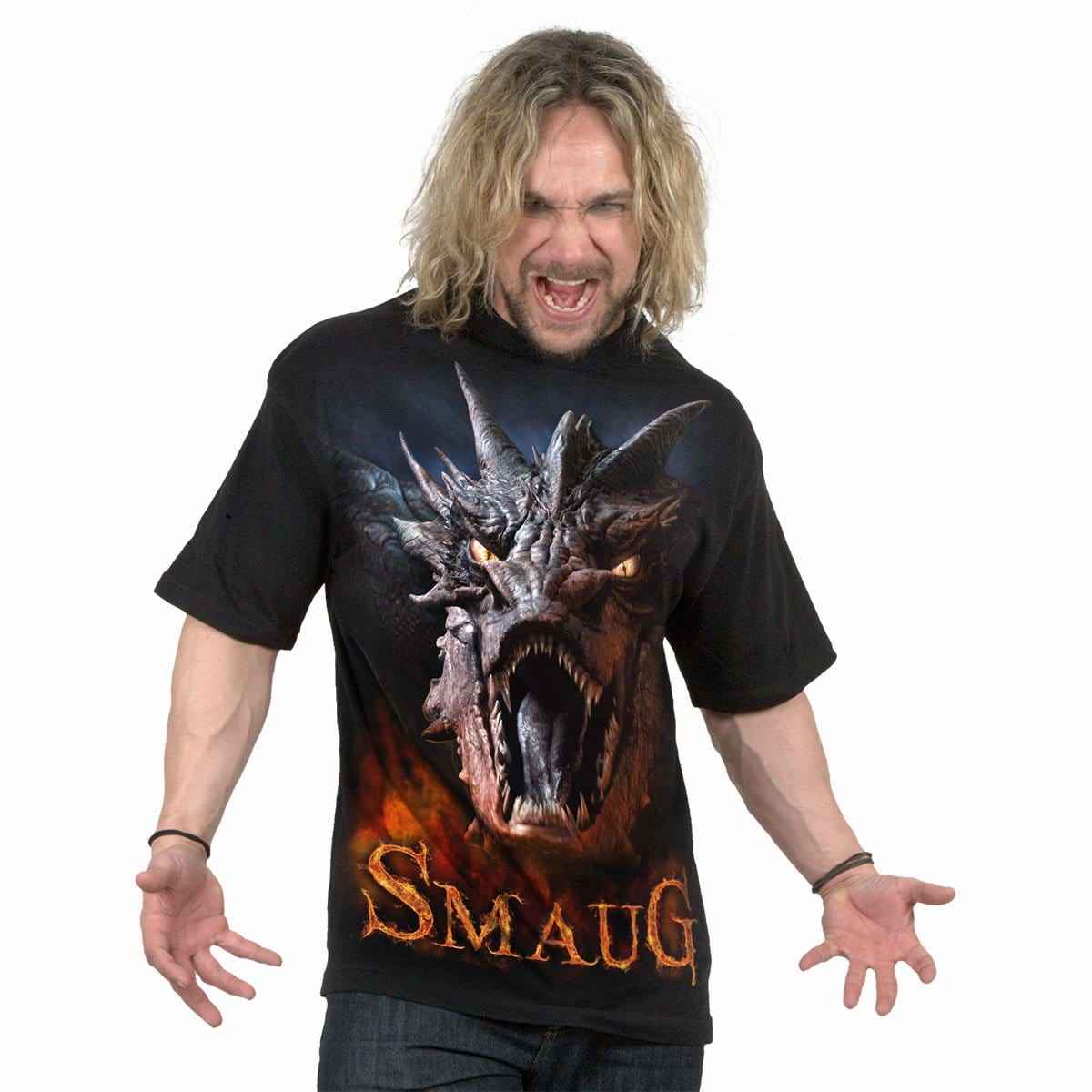 THE HOBBIT - SMAUG - T-Shirt Black - Damned Threads