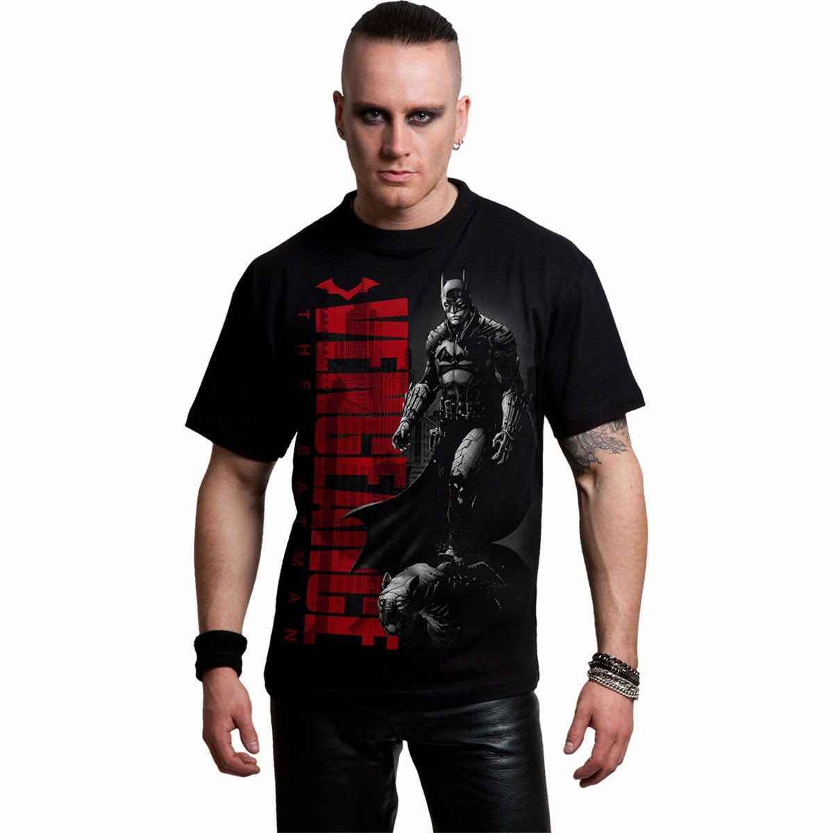 THE BATMAN - COMIC COVER - Front Print T-Shirt Black - Damned Threads