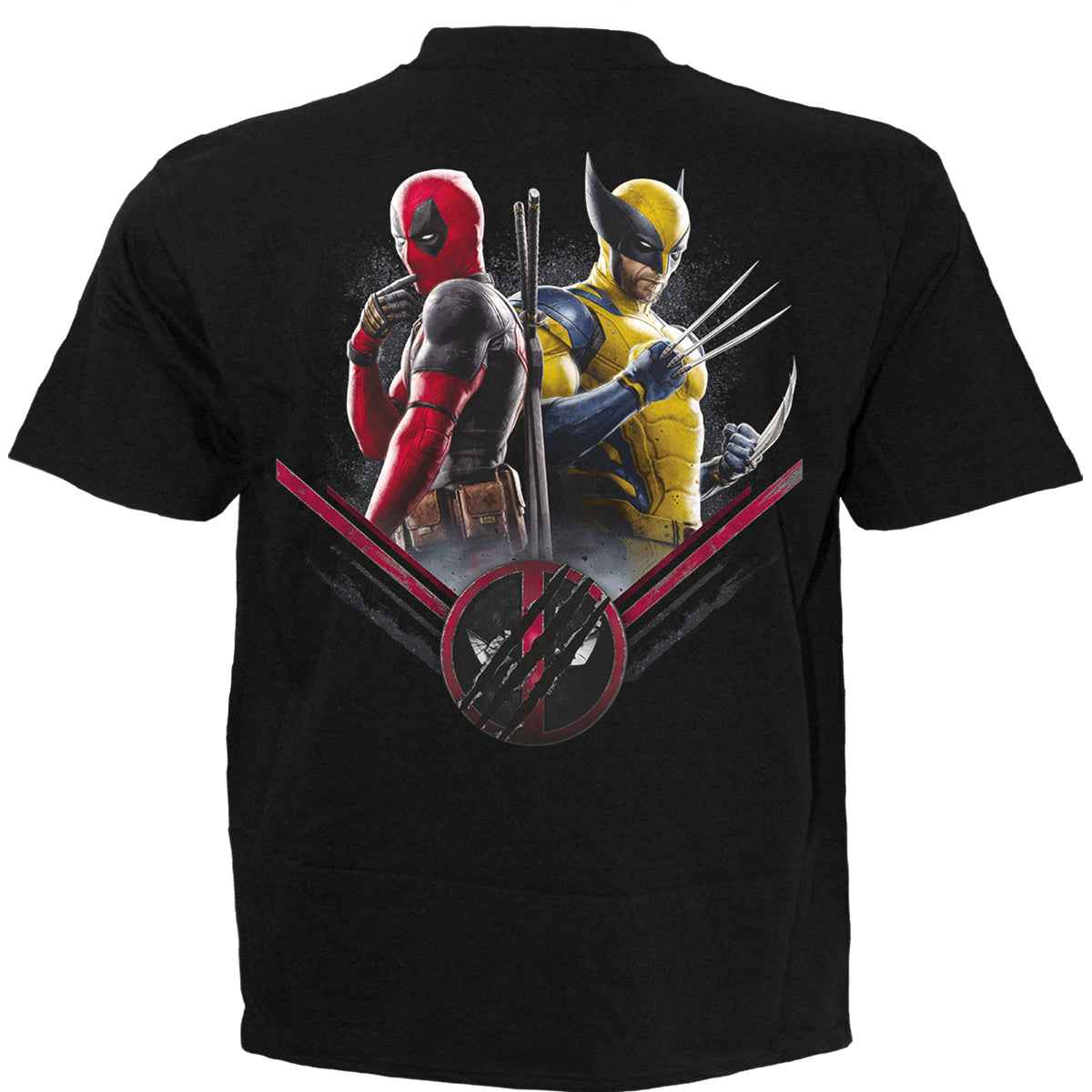 DEADPOOL - WOLVERINE BULLSEYE - T-Shirt Black - Damned Threads