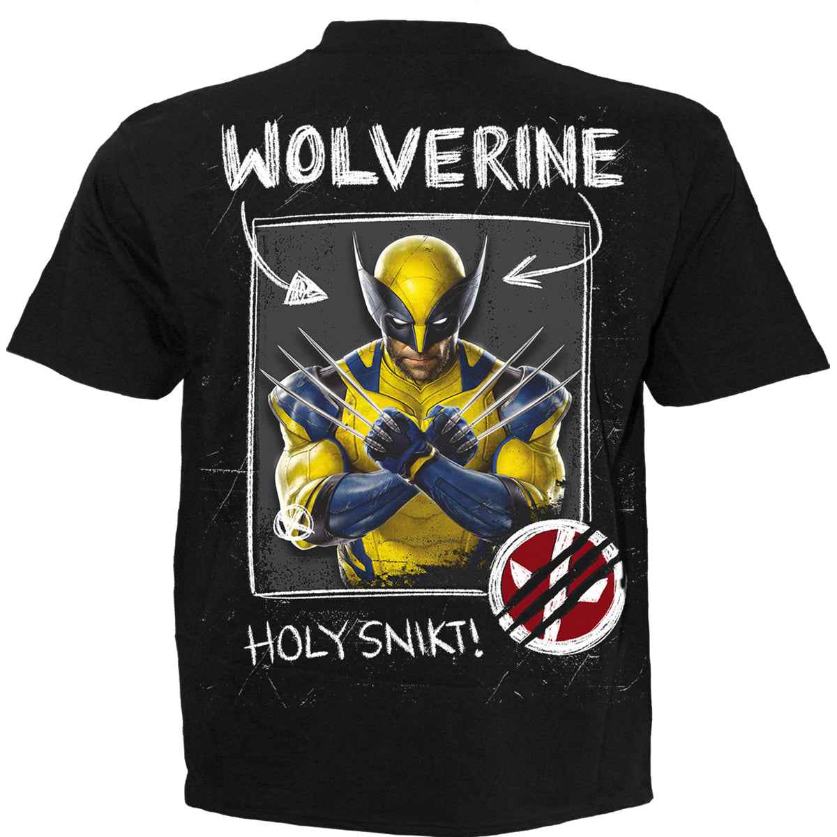 DEADPOOL - WOLVERINE SKETCHES - T-Shirt Black - Damned Threads