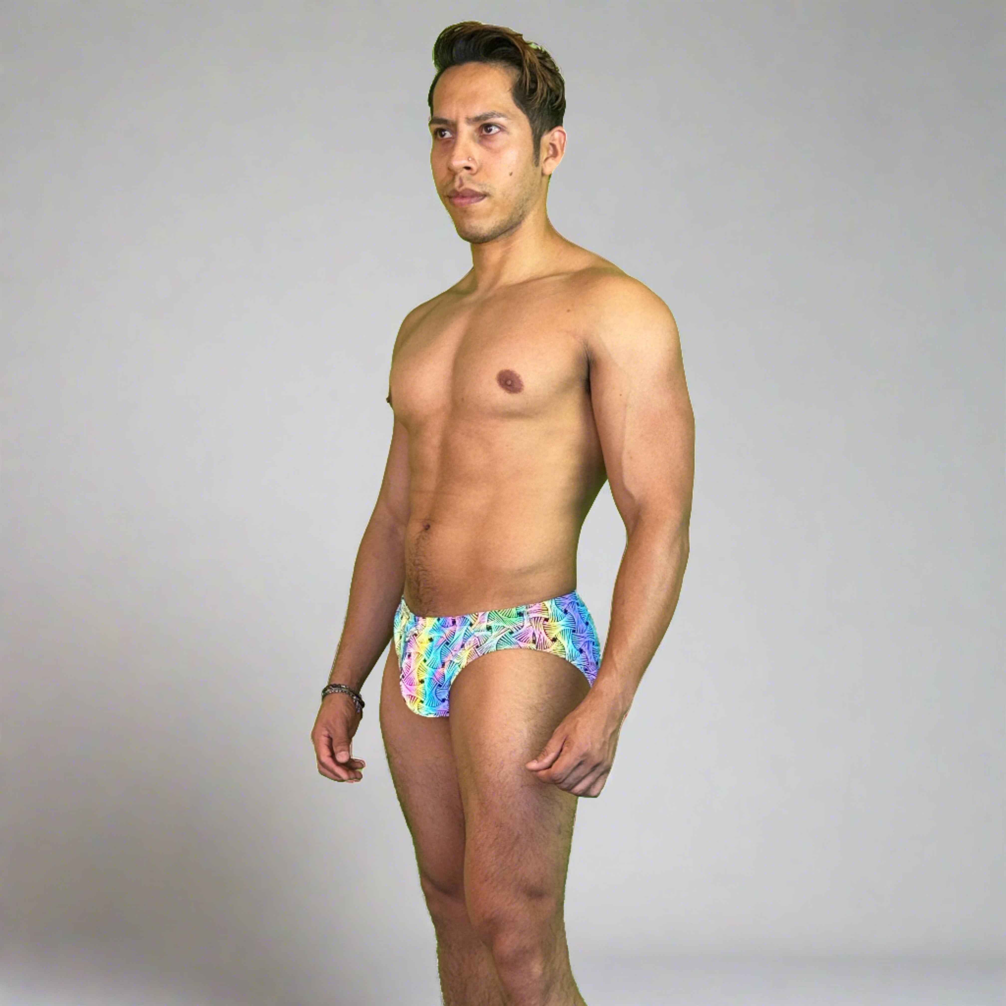 Party Bottoms - Reflective Loom Classic Cut Party & Swim Brief - Damned Threads