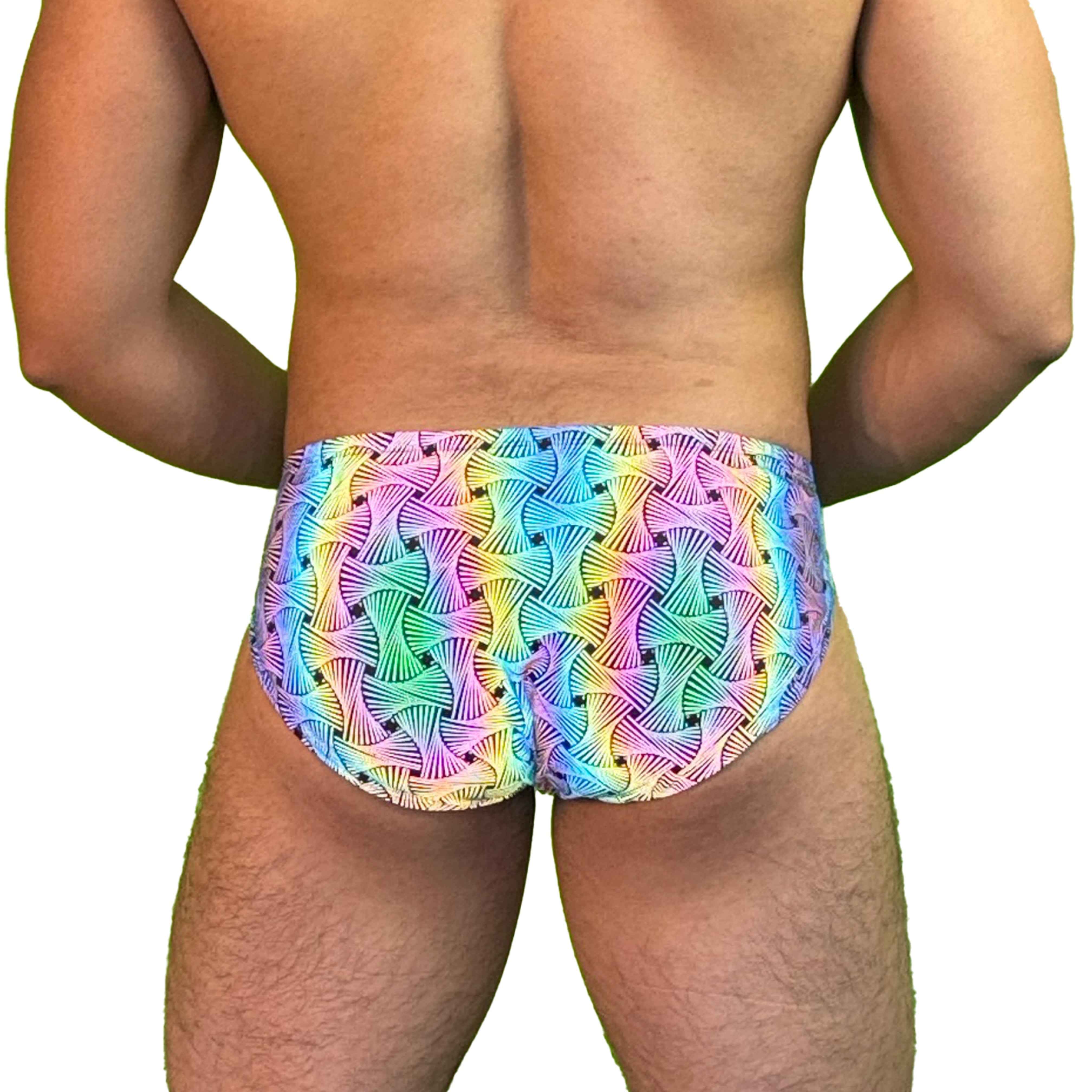 Party Bottoms - Reflective Loom Classic Cut Party & Swim Brief - Damned Threads
