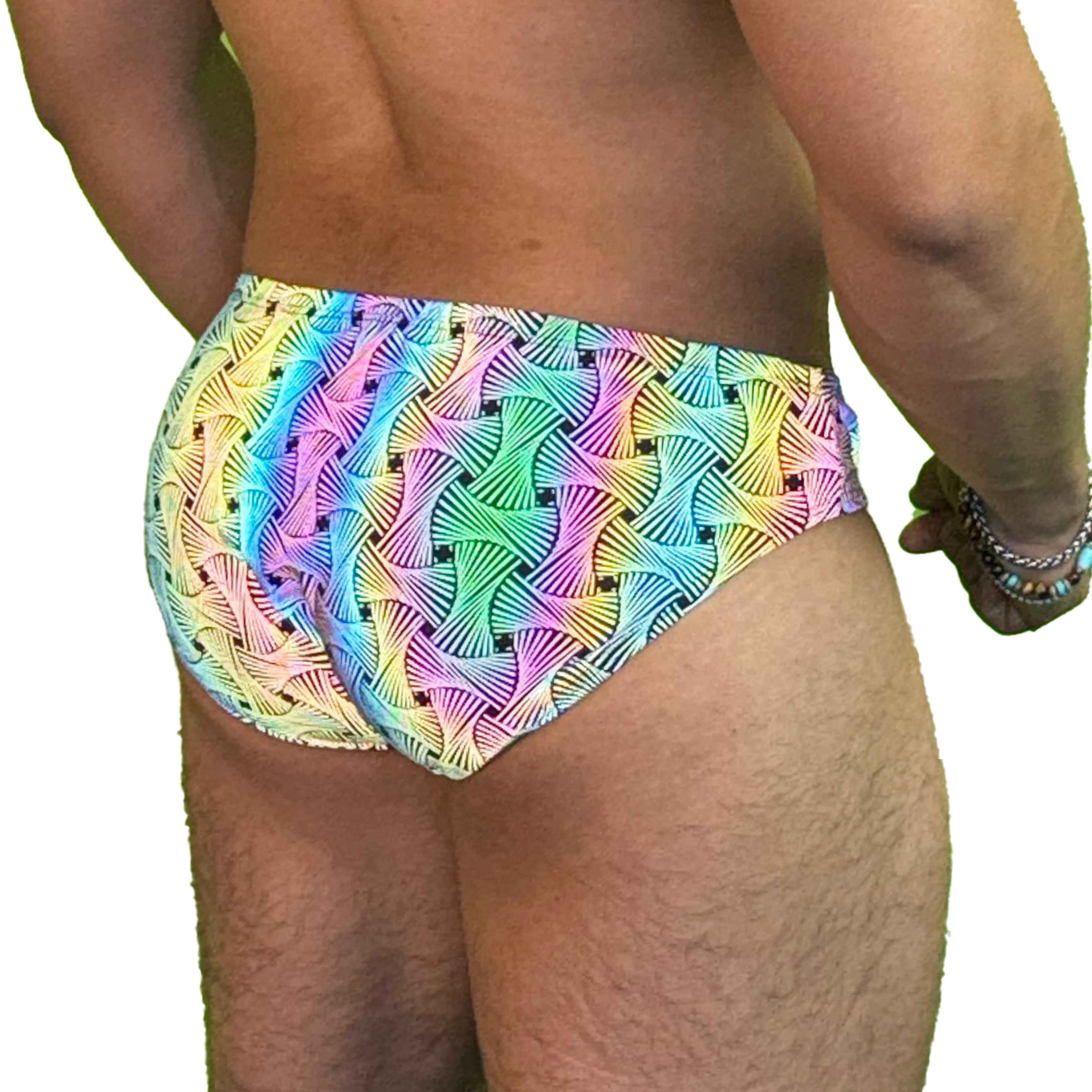 Party Bottoms - Reflective Loom Classic Cut Party & Swim Brief - Damned Threads