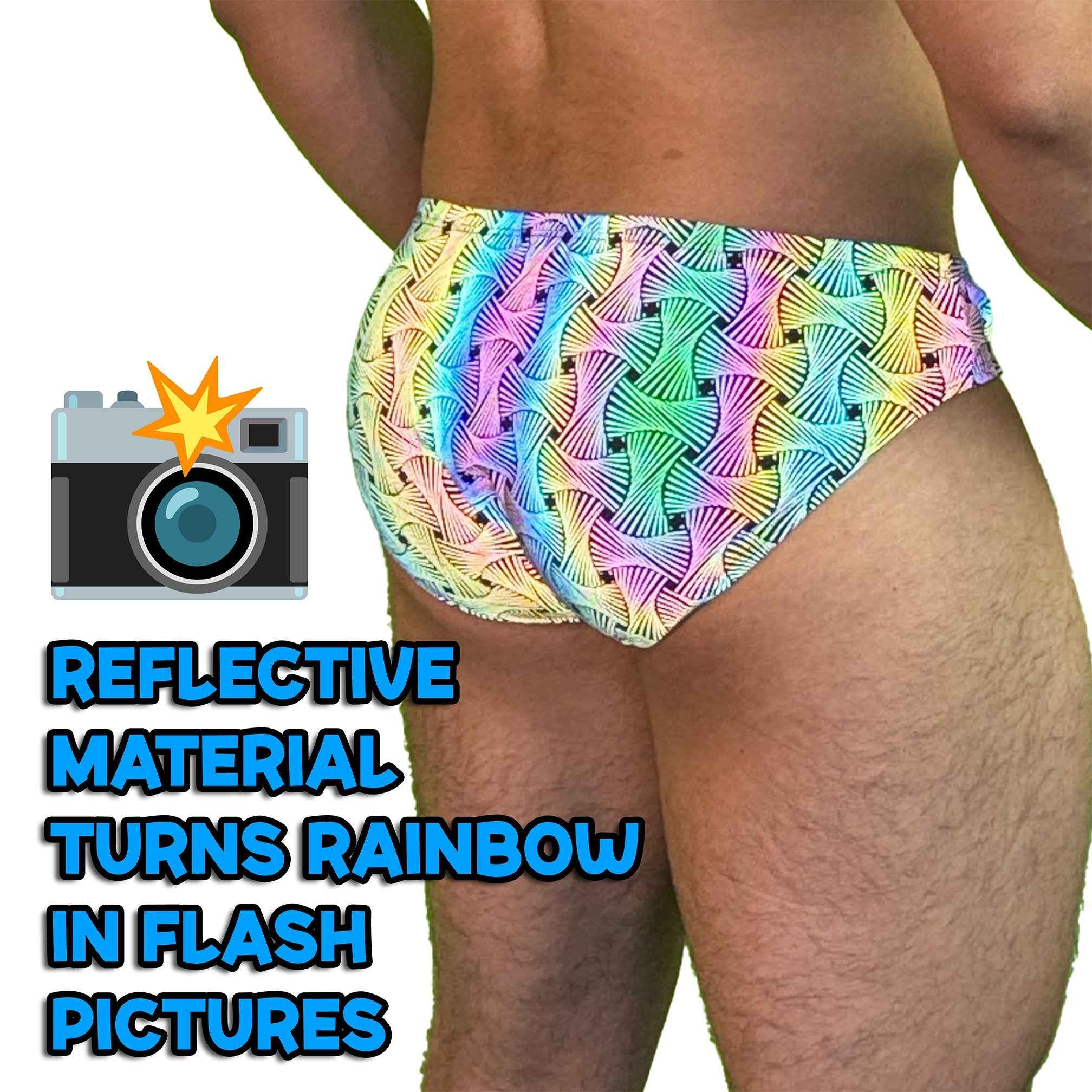 Party Bottoms - Reflective Loom Classic Cut Party & Swim Brief - Damned Threads