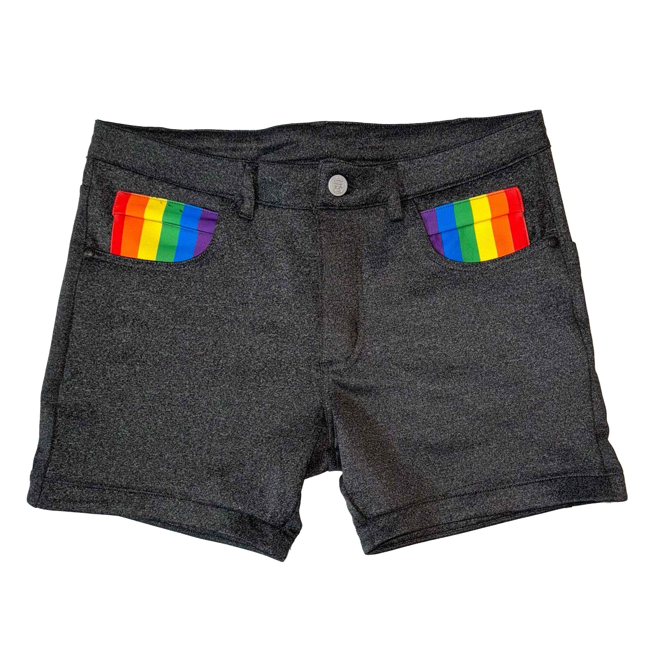 The NEW Rainbow Pride Huggers 5-in Inseam Shorts - Damned Threads