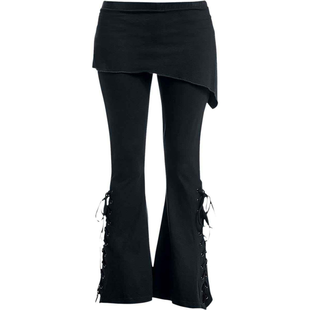 URBAN FASHION - 2in1 Boot-Cut Leggings with Micro Slant Skirt - Damned Threads