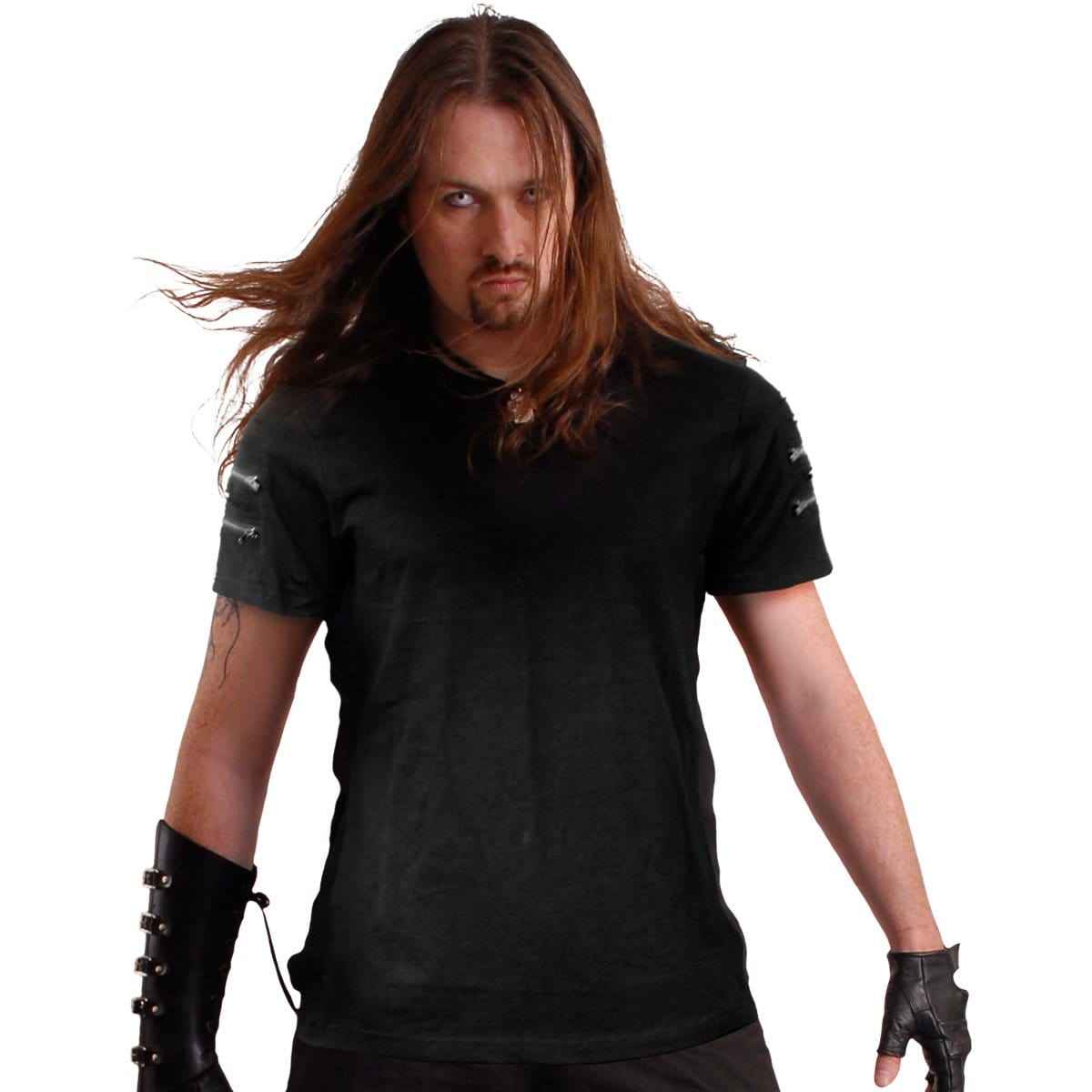 URBAN FASHION - Twin Zipper Sleeve Fashion Tee - Damned Threads