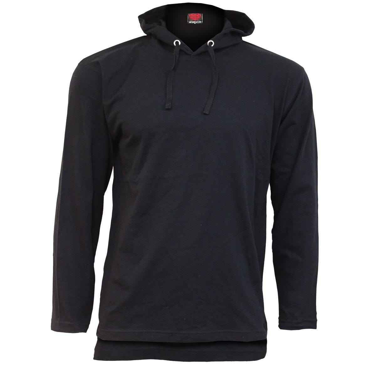 URBAN FASHION - Fine Cotton Summer Hoody Black - Damned Threads