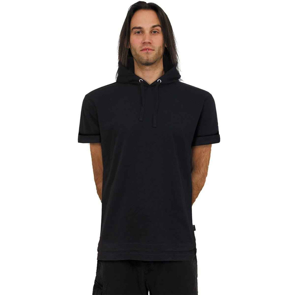 URBAN FASHION - Fine Cotton T-shirt Hoody Black - Damned Threads