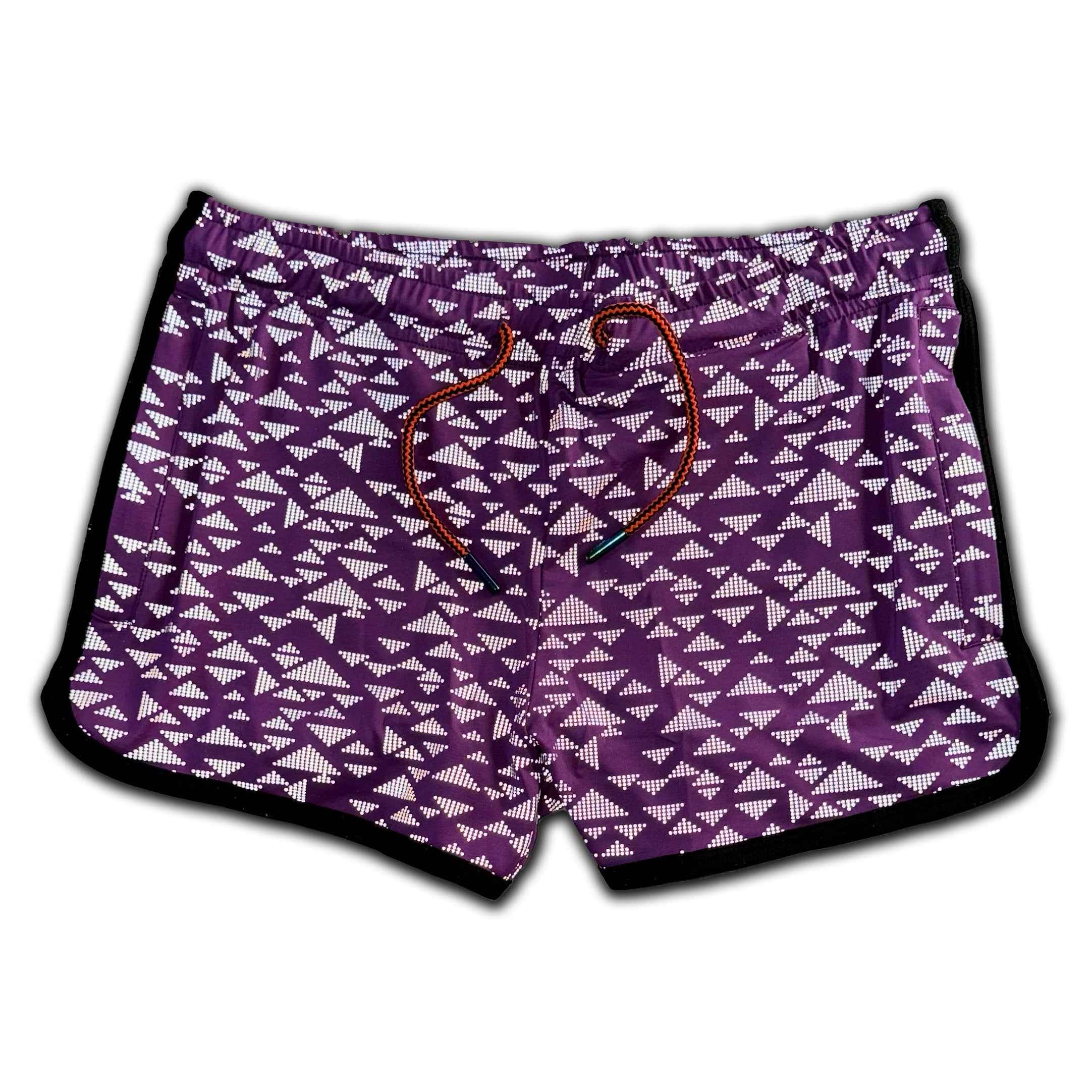 The "VPL" Party Shorts - Purple Flash Reflective Triangles - Damned Threads