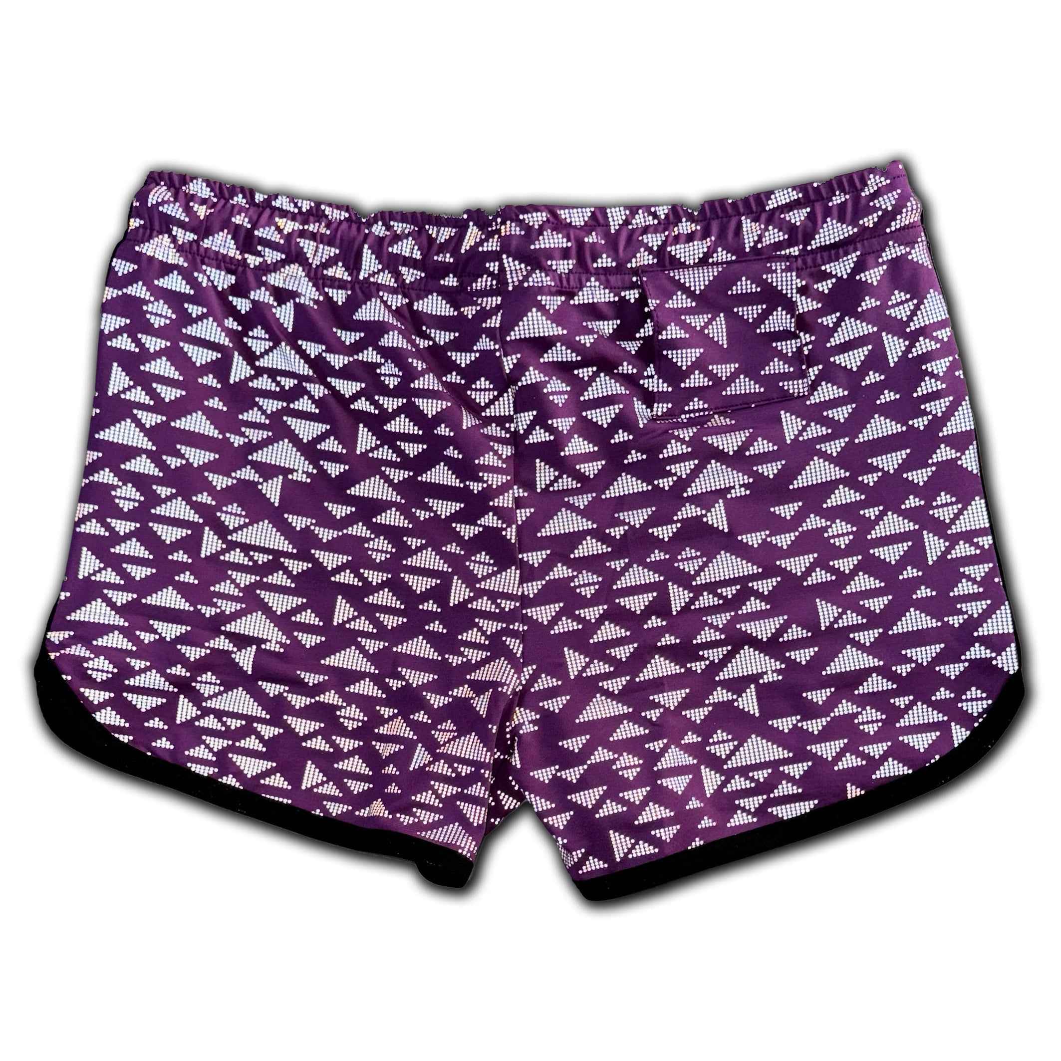 The "VPL" Party Shorts - Purple Flash Reflective Triangles - Damned Threads