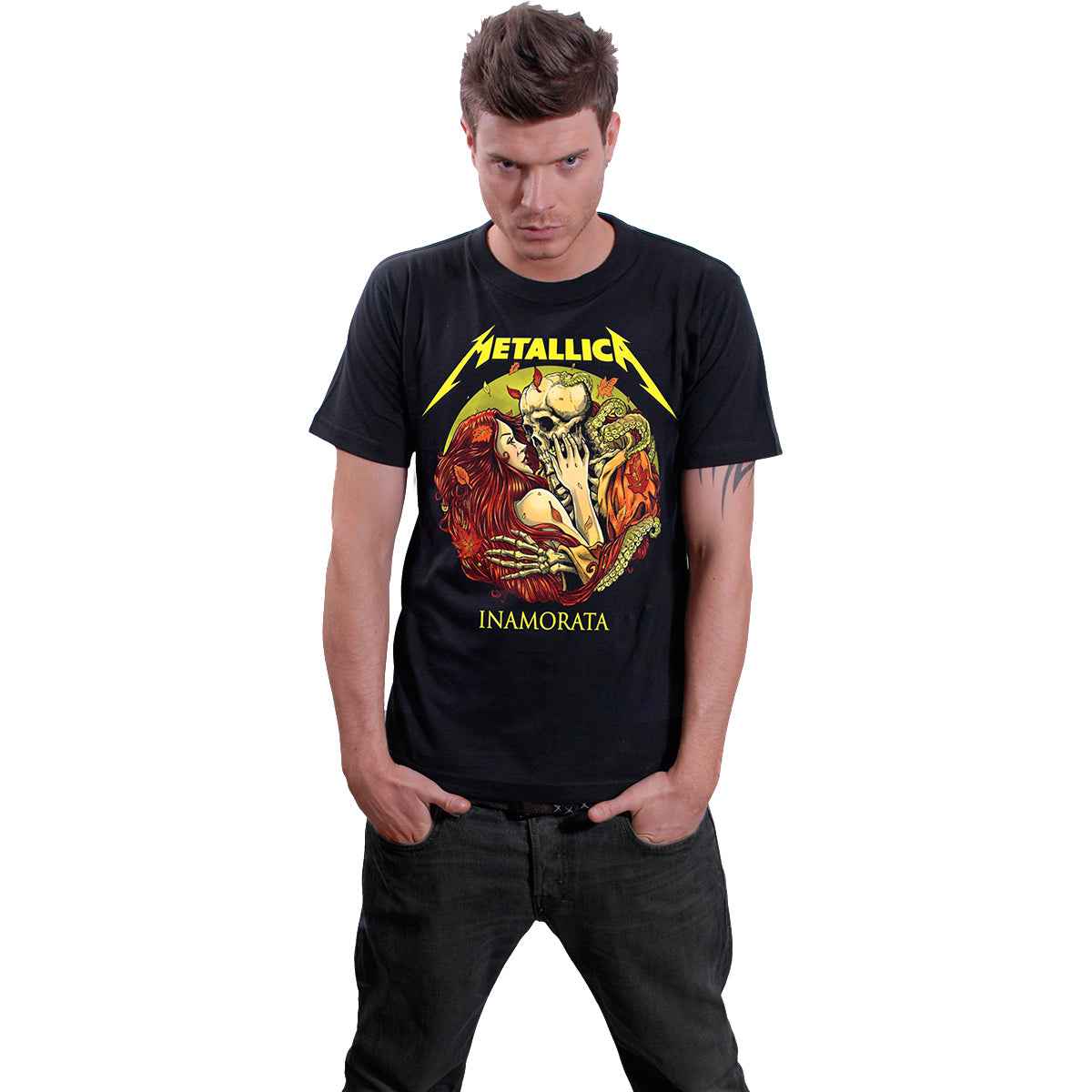 METALLICA - INAMORATA  - Front Print T-Shirt Black - Damned Threads