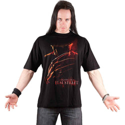NIGHTMARE ON ELM STREET - POSTER - Front Print T-Shirt Black - Damned Threads