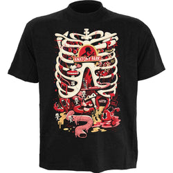 RICK AND MORTY - ANATOMY PARK   - Front Print T-Shirt Black - Damned Threads